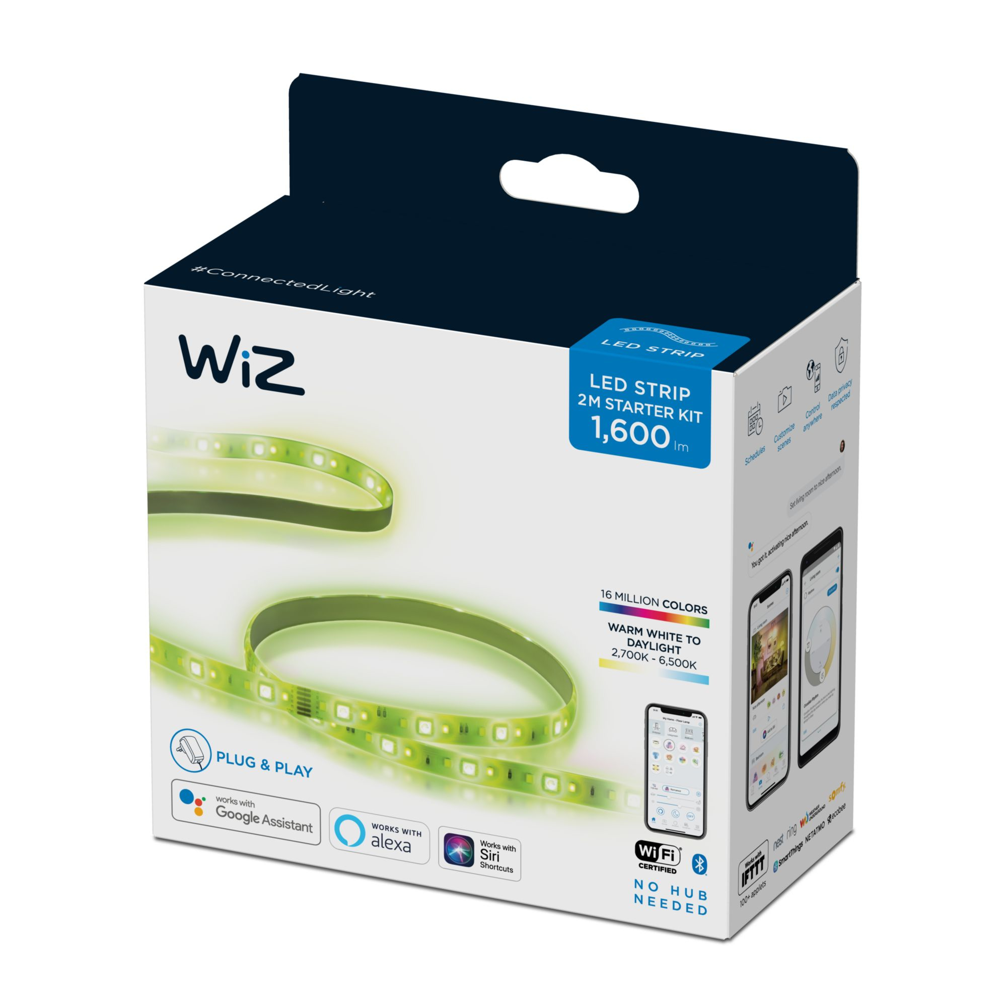 WiZ Wi-Fi LEDStrip 2M 1600lmStarterKit GE/FR 87224540_4376544322