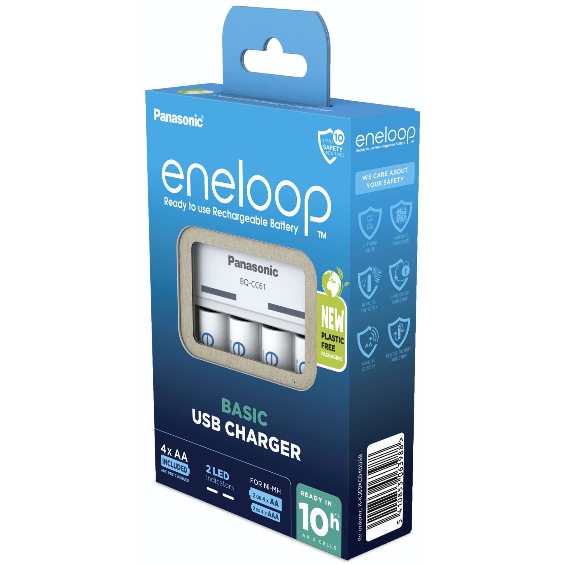 Pansonic Eneloop Basic Charger USB BQ-CC61 inkl. 4xAA 2200mAh