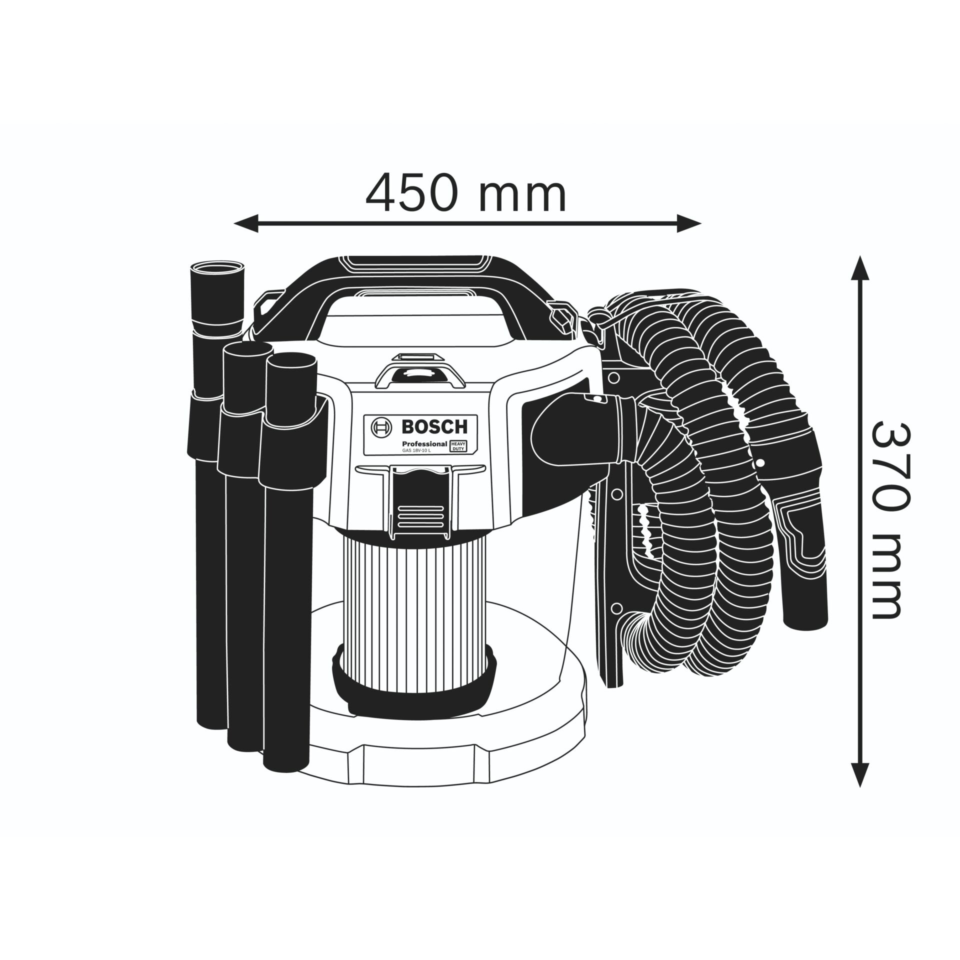 Bosch GAS 18V-10L(C) solo