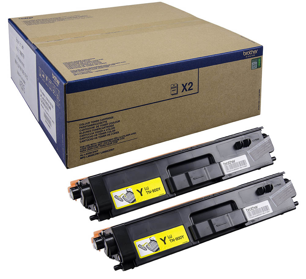 Brother TN-900YTWIN Lasertoner 12000Seiten Gelb Lasertoner / Patrone