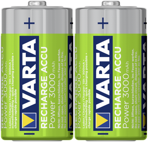 1x2 Varta Rechargeable Accu C