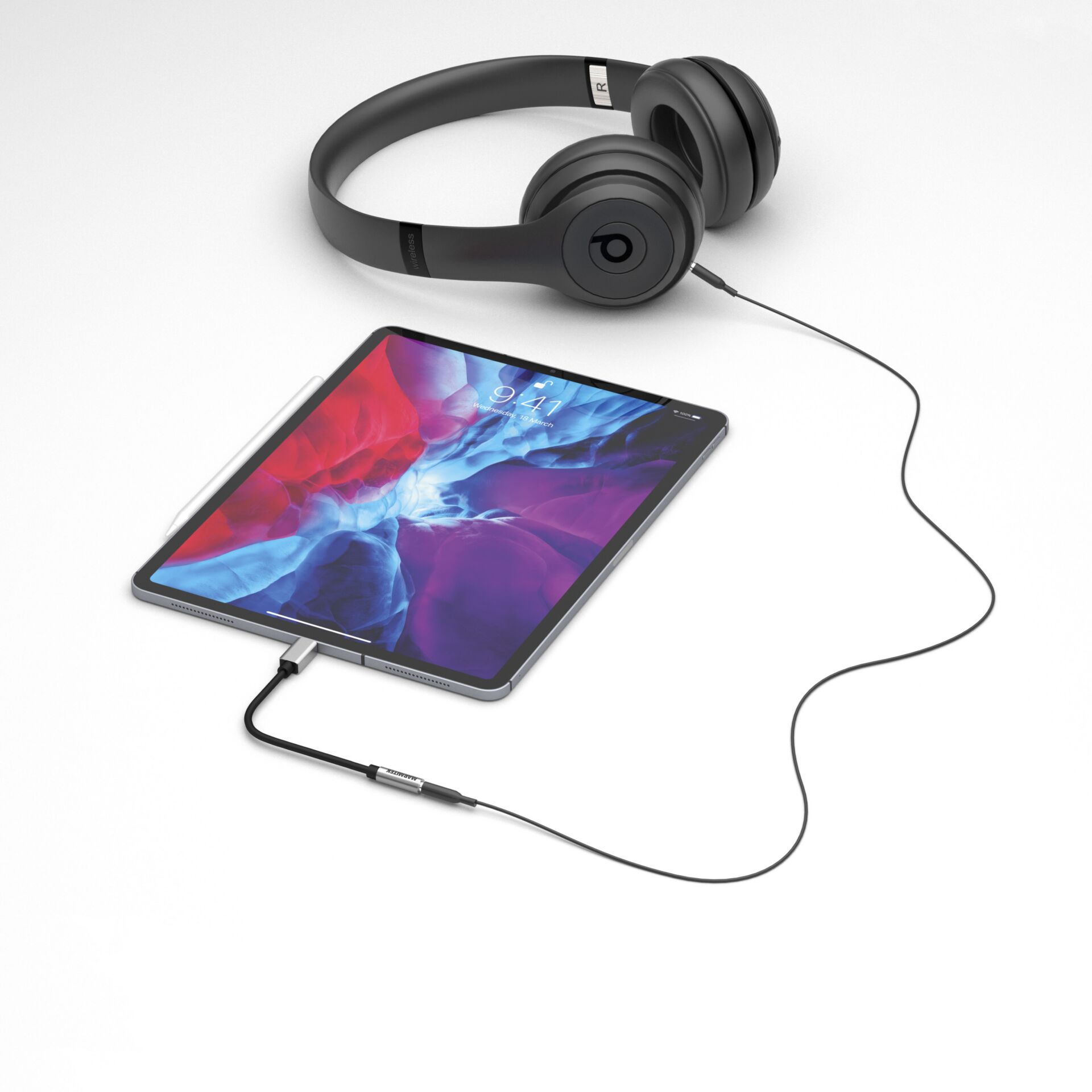 Marmitek 08374 Handykabel Schwarz, Silber 0,15 m USB C 3.5mm 674186_02