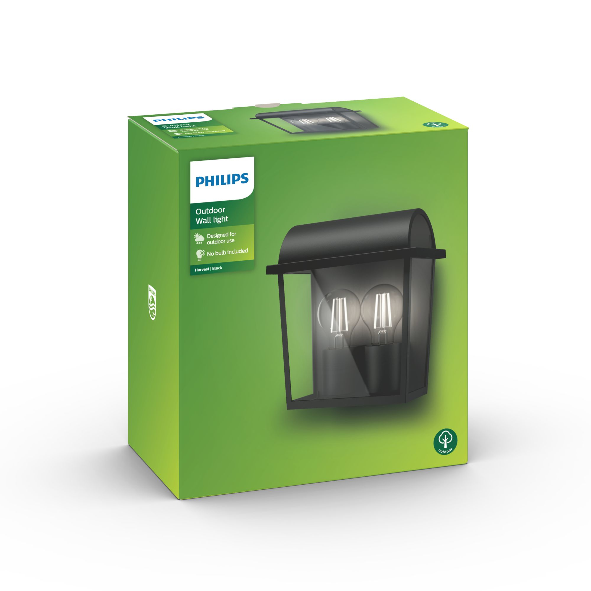 Philips Harvest Wandleuchte BE exkl LM 2x42W Schwarz 31238687_1248737400