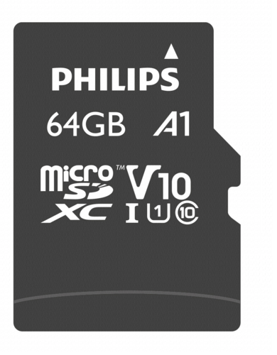 Philips MicroSDXC Card      64GB Class 10 UHS-I U1 incl. Adapter