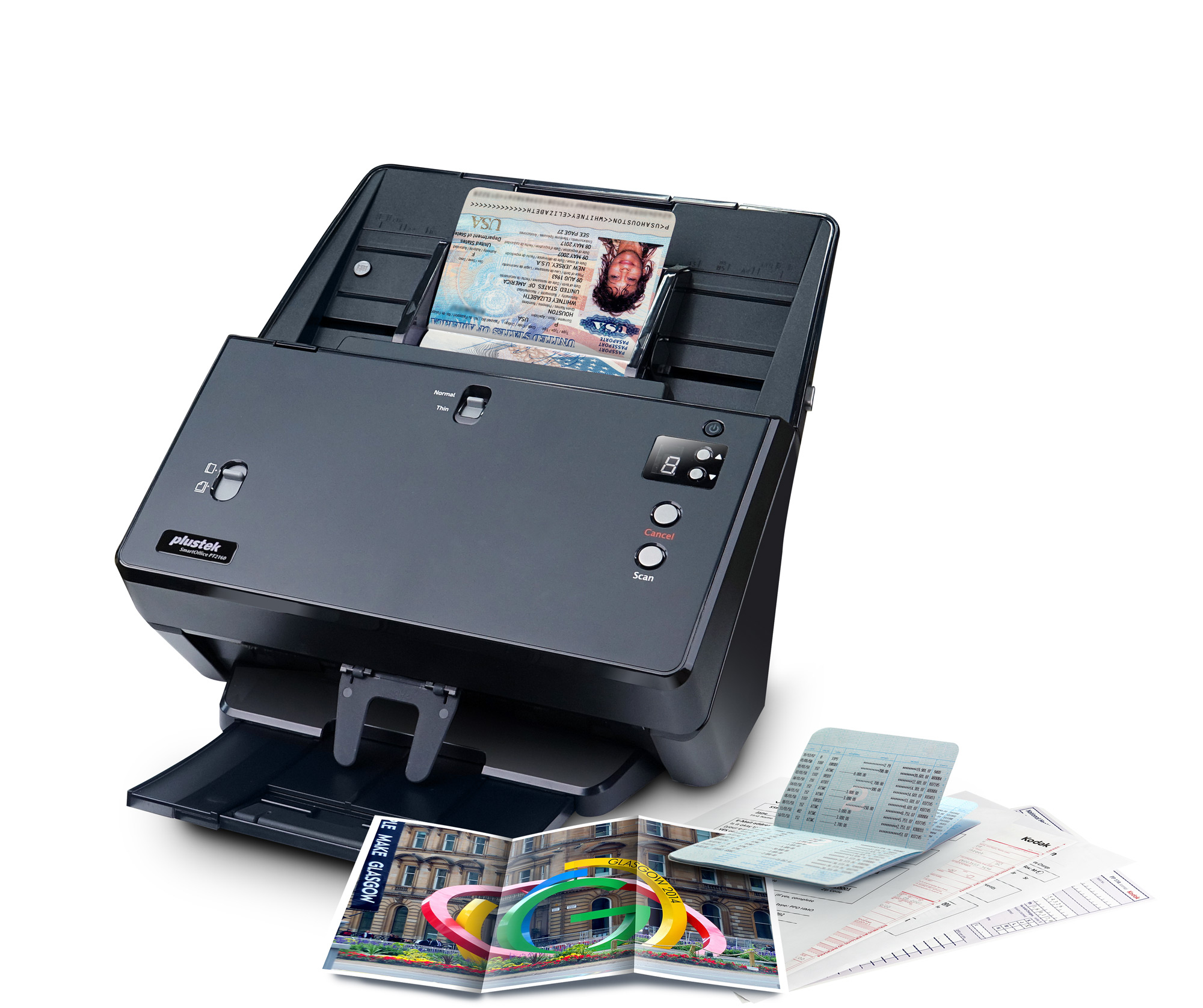 Plustek SmartOffice PT2160 600 x 600 DPI ADF-Scanner Schwarz A3