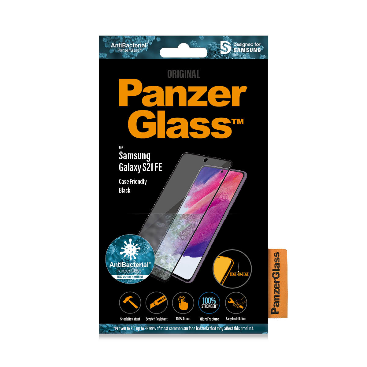 PanzerGlass E2E Curved Samsung Galaxy S21 FE CF, Antibakt. 91818425_0148064870