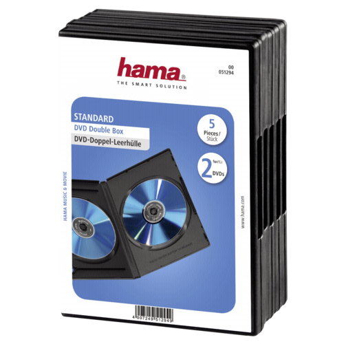 1x5 Hama DVD-Doppel-Leerhülle