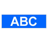 Brother Gloss Laminated Labelling Tape - 24mm, White/Blue TZ Etiketten erstellendes Band