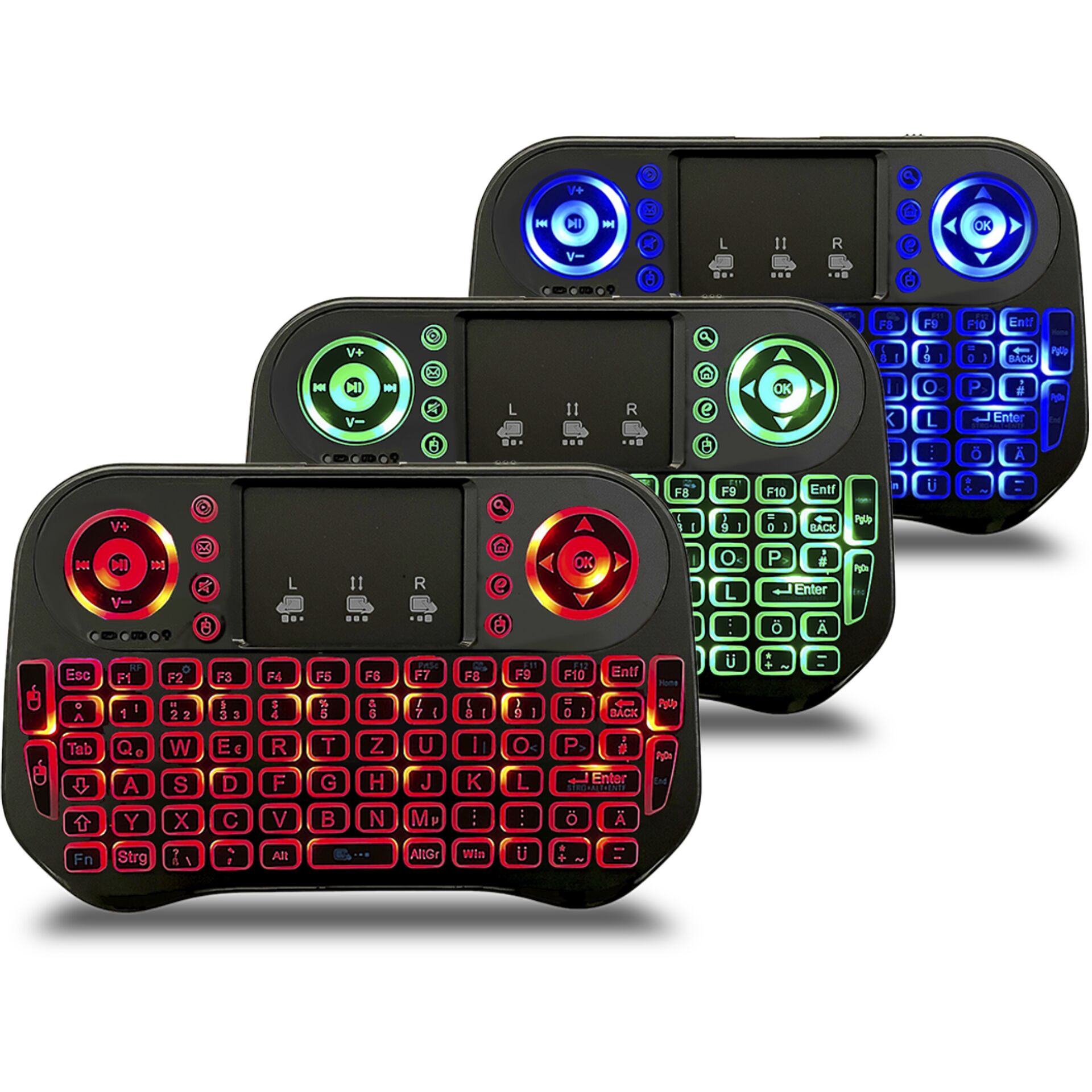 Fantec WK-300 RGB Mini Tastatur Wireless