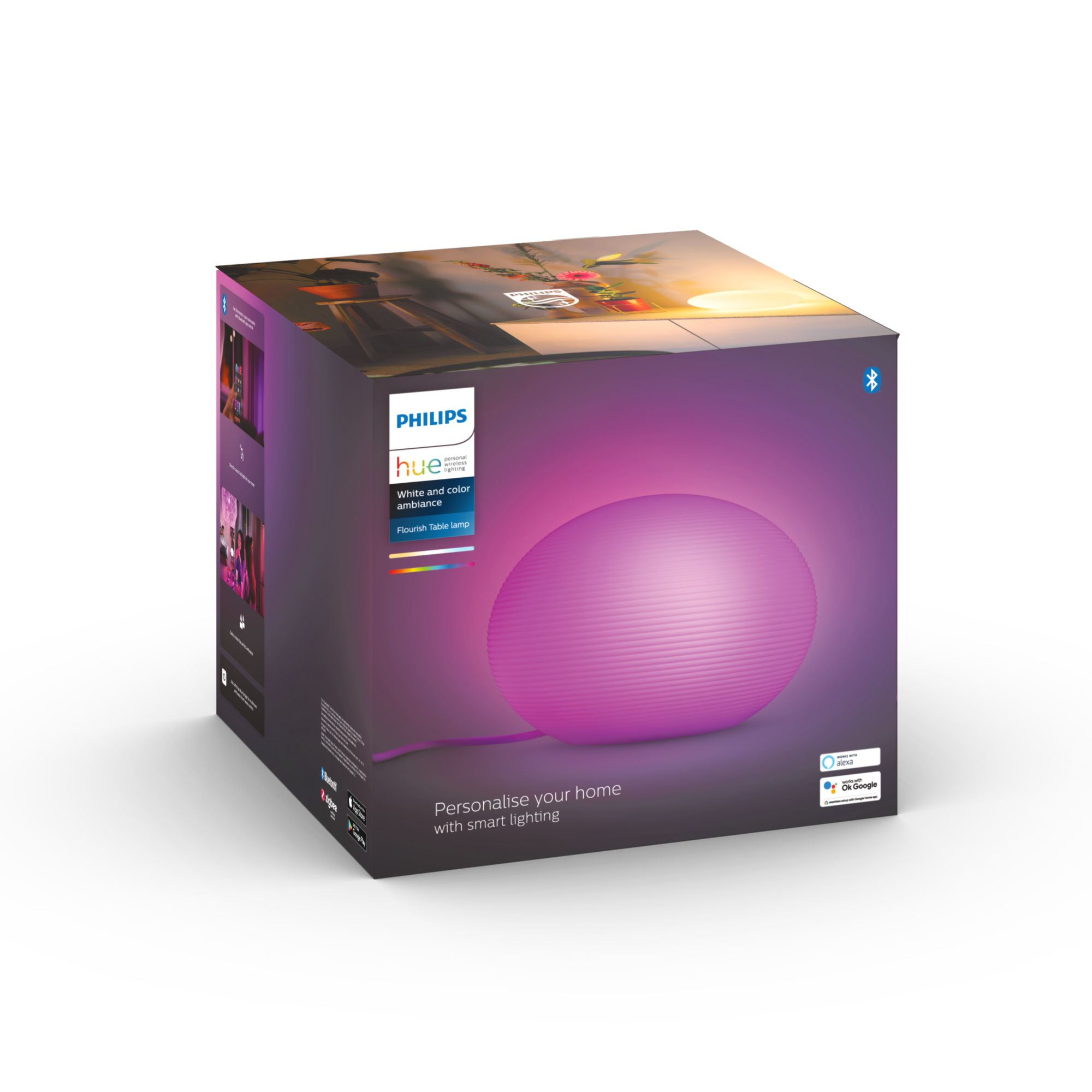 Philips Hue White&Col. Amb. Flourish Tischleuchte weiß 806lm 92657536_0908247779