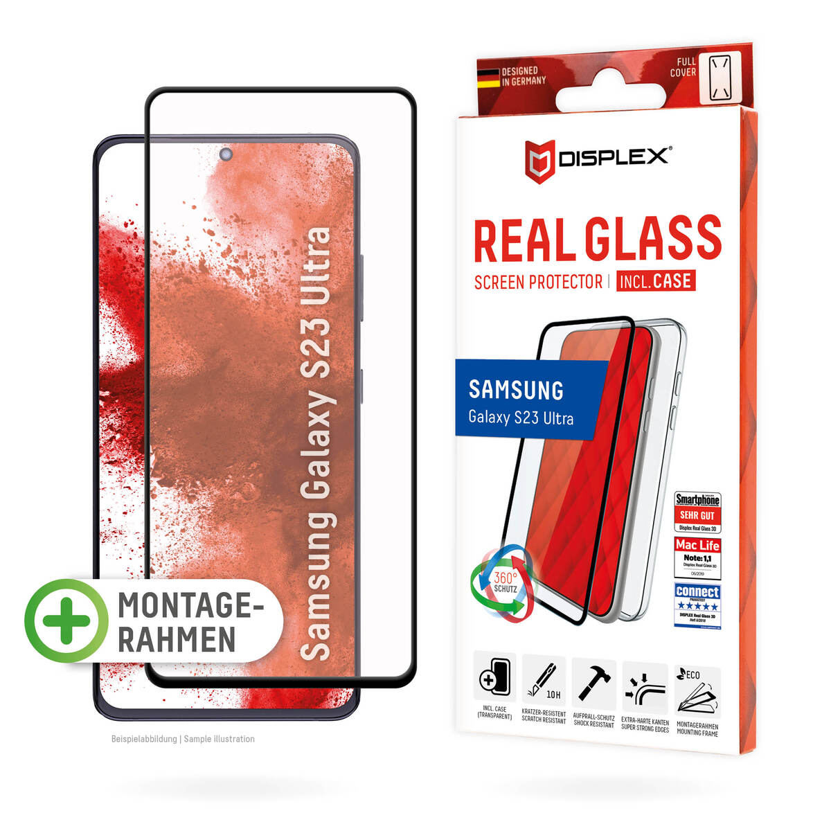 DISPLEX Real Glass + Case Samsung Galaxy S23 Ultra