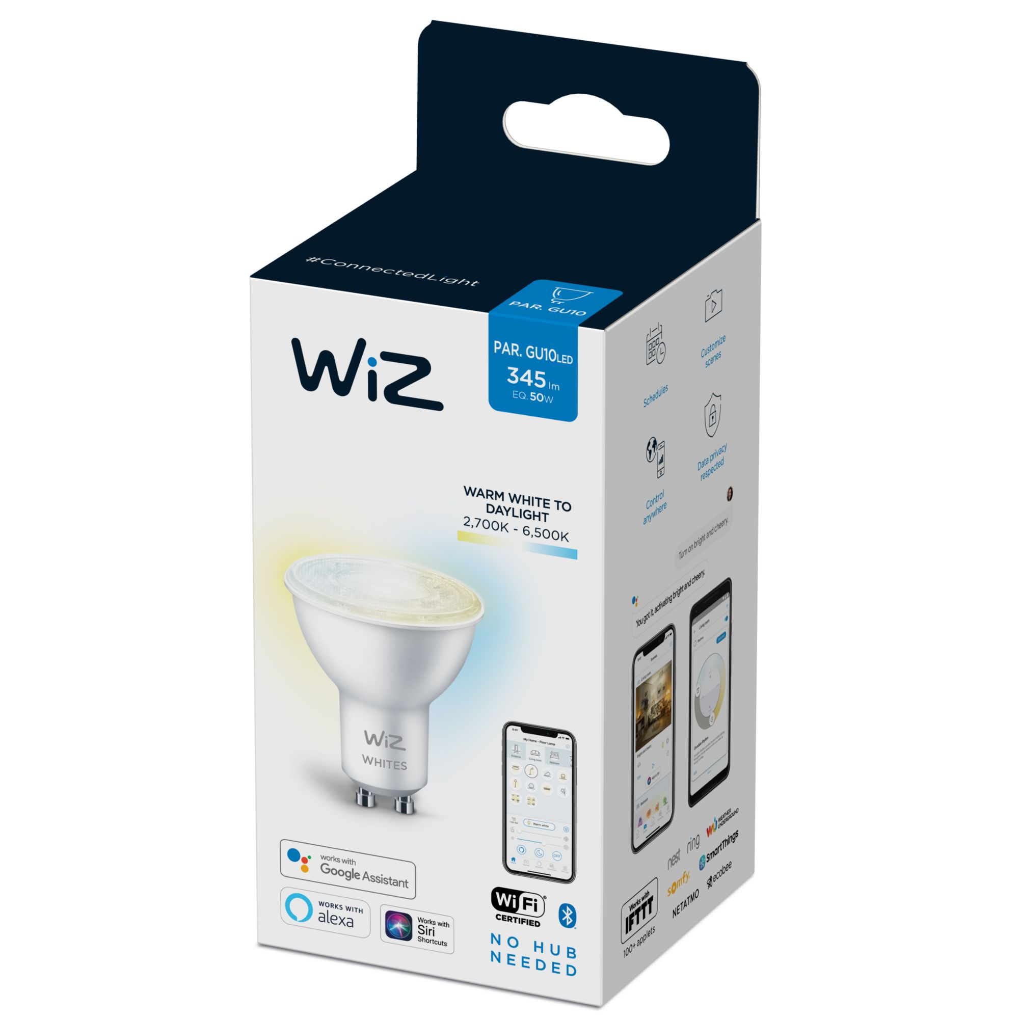 WiZ Wi-Fi BLE 50W GU10 927-65 TW 1PF/6 87224530_1459893705