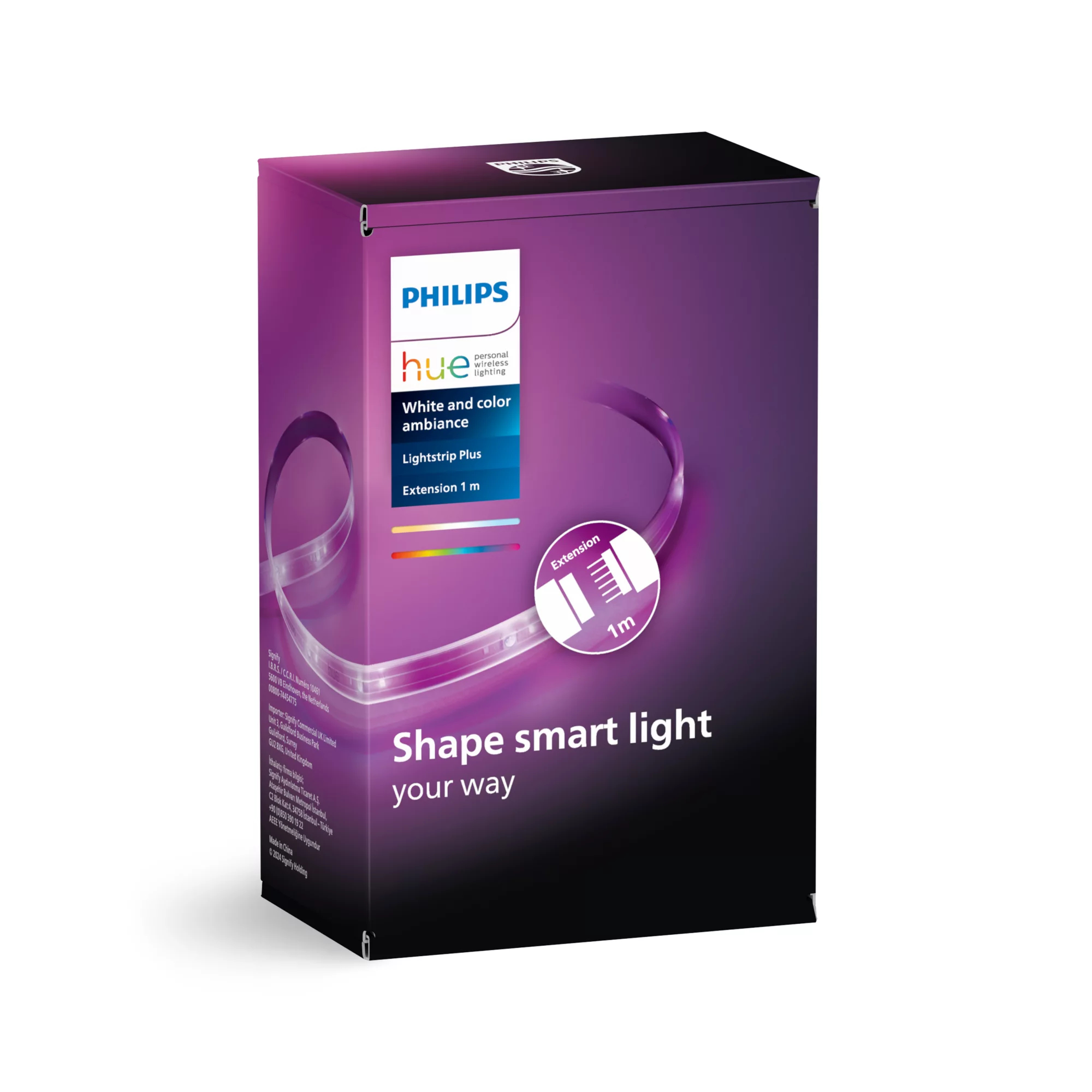 Philips Hue White and Color ambiance Lightstrip Plus Verlängerung V4 1 Meter – Ansicht 4