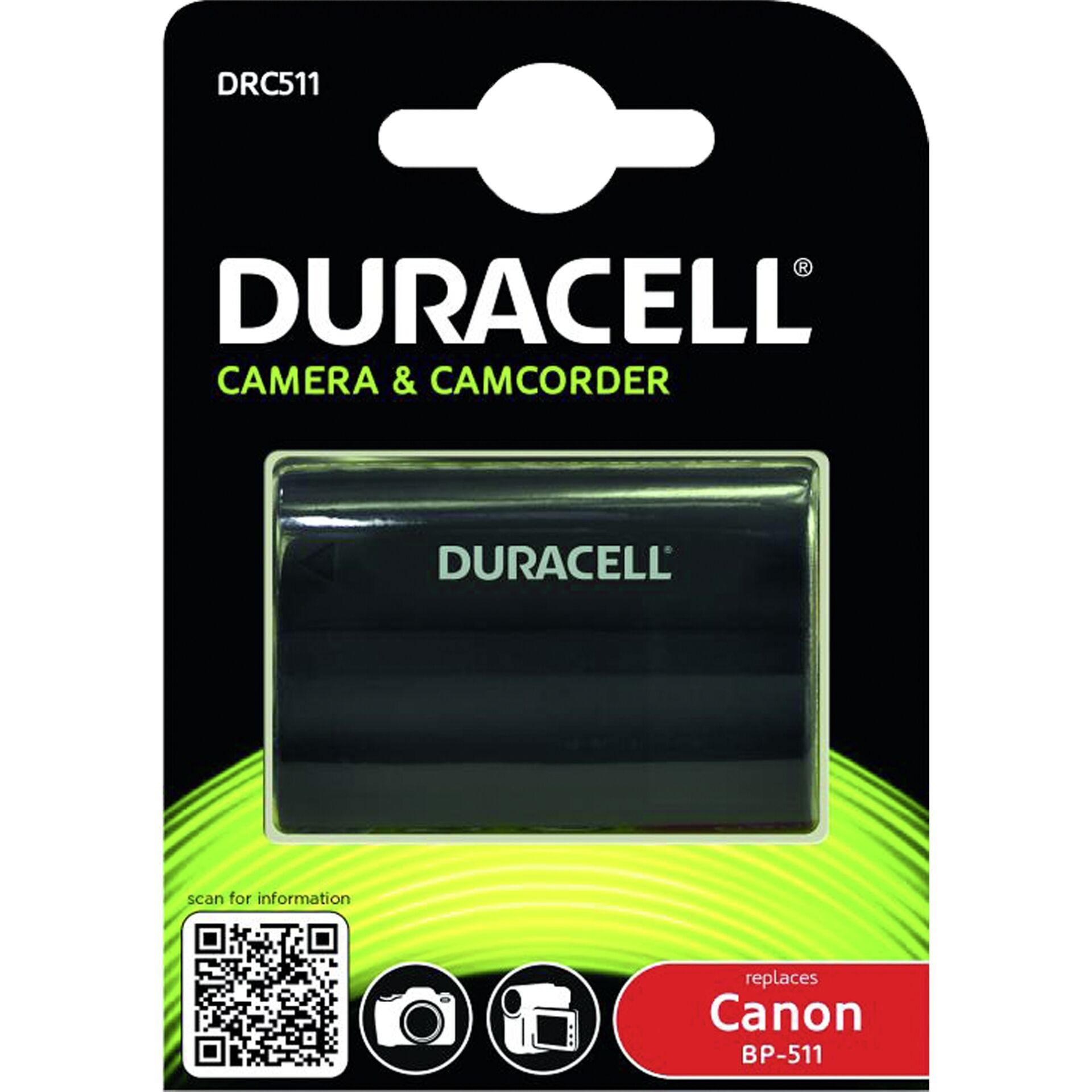 Duracell Li-Ion Akku 1600mAh für Canon BP-511/BP-512 291027_00