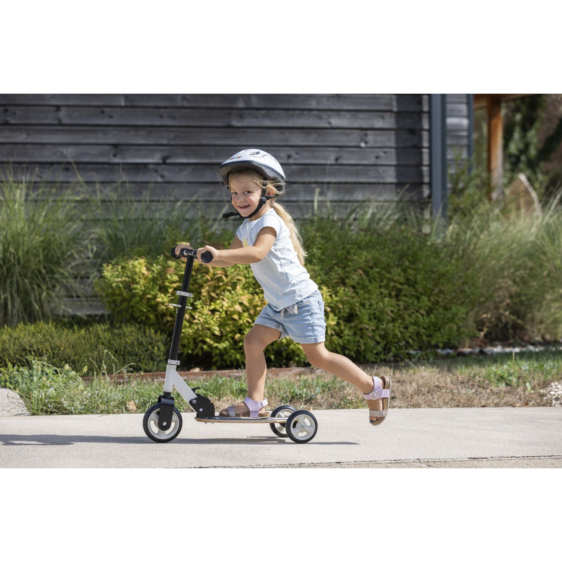 Smoby Wooden Scooter 3-rädriger Kinder Roller 833240_02