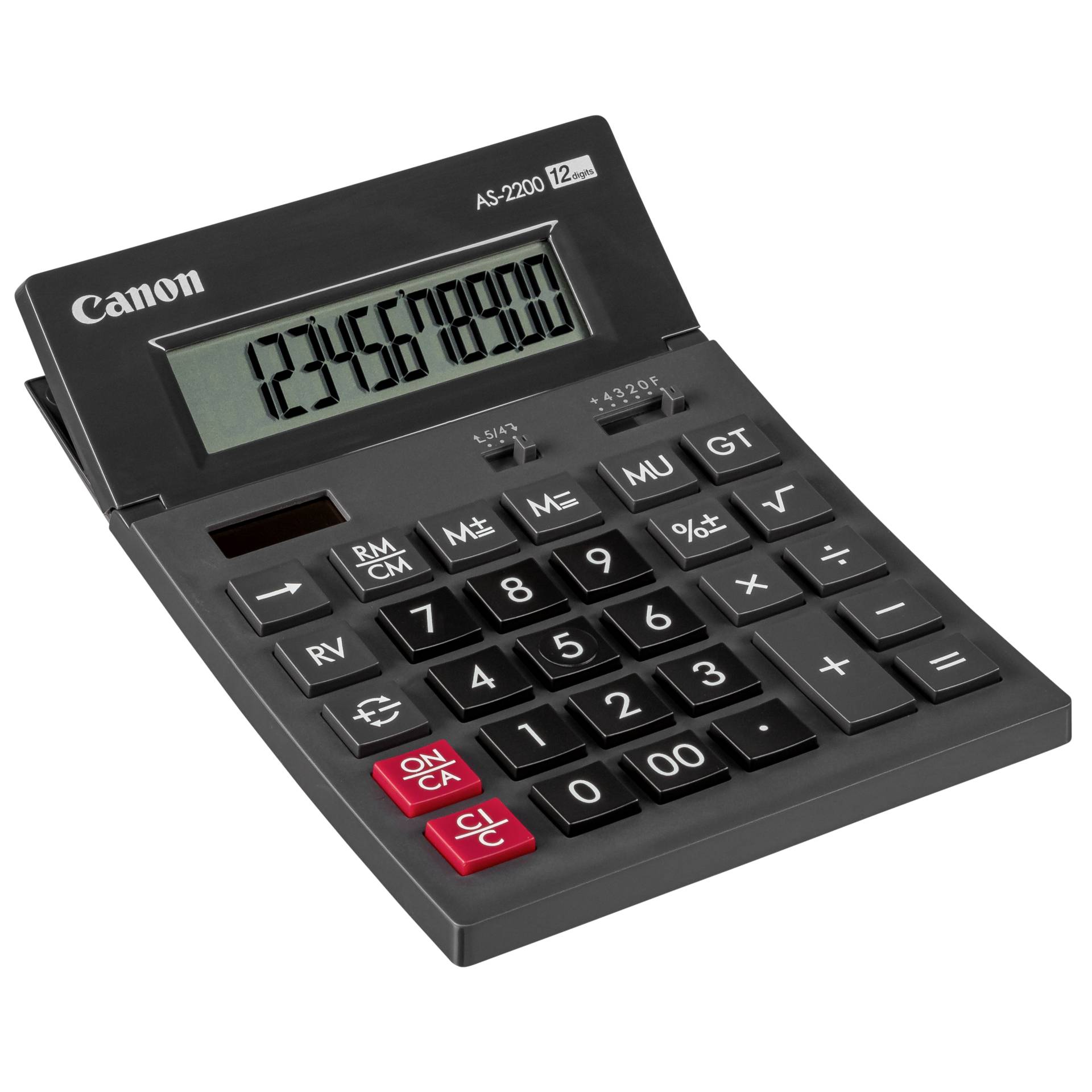 Canon AS-2200 Taschenrechner Desktop Display-Rechner Schwarz 527473_01