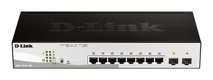 D-Link DGS-1210-10P/ME 10-Port PoE Smart Mgd. ME GB Switch – Ansicht 1
