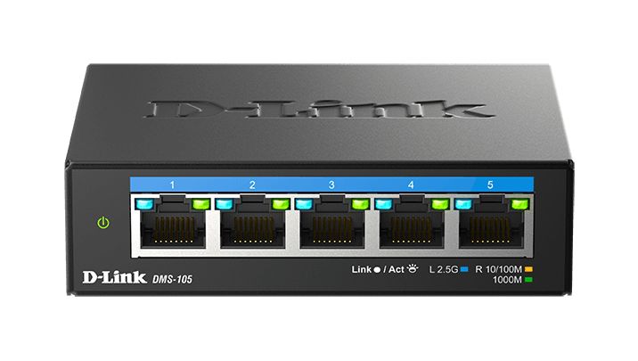 D-Link DMS-105 5-Port Multi-Gigabit Unmanaged Switch – Ansicht 3