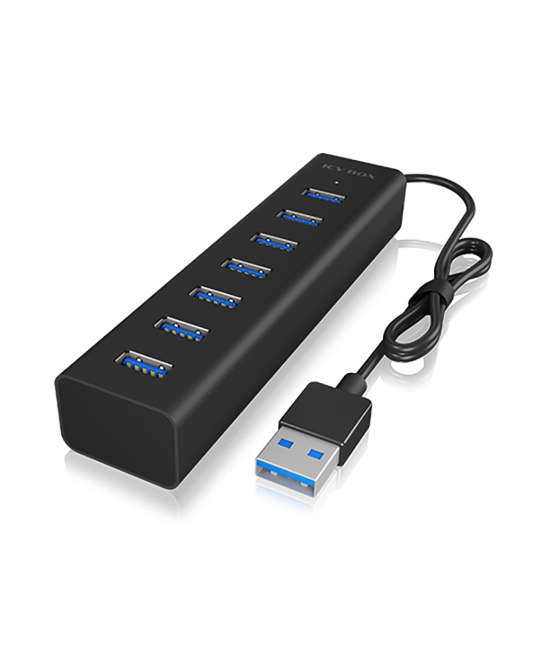 RaidSonic ICY BOX IB-HUB1700-U3 7 Port USB 3.0 Hub – Ansicht 2