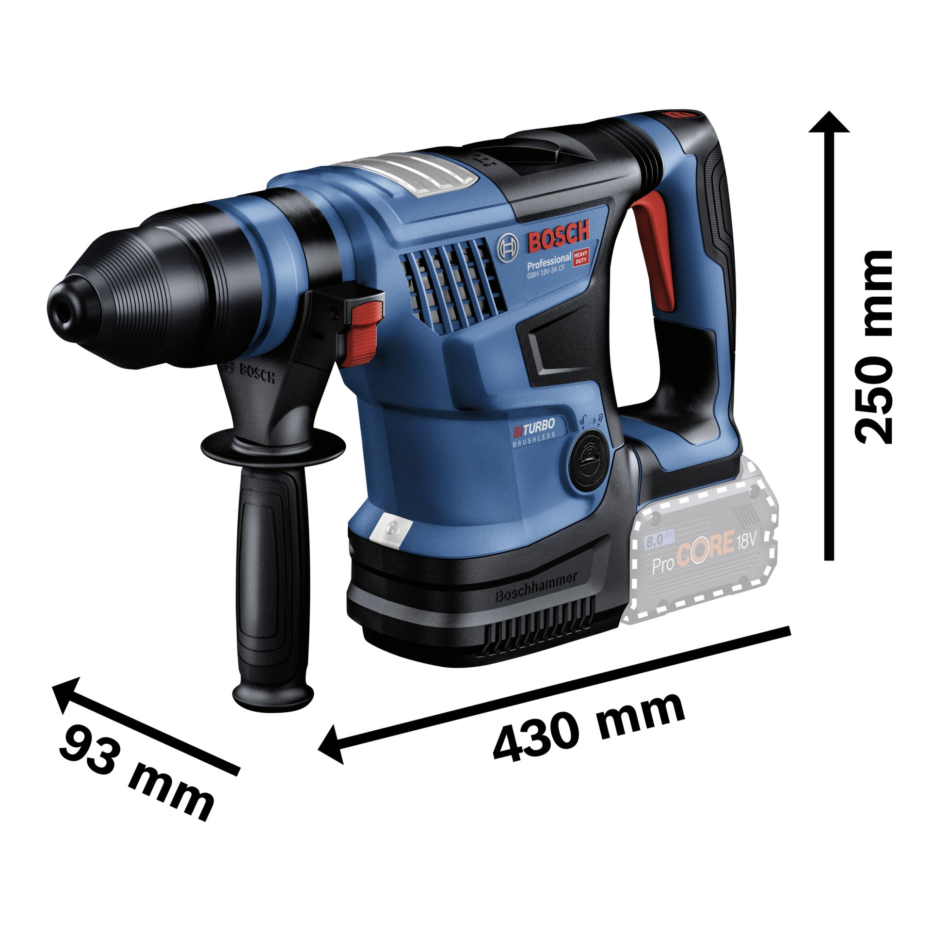 Bosch GBH 18V-34 CF Kit Koffer Akku-Bohrhammer