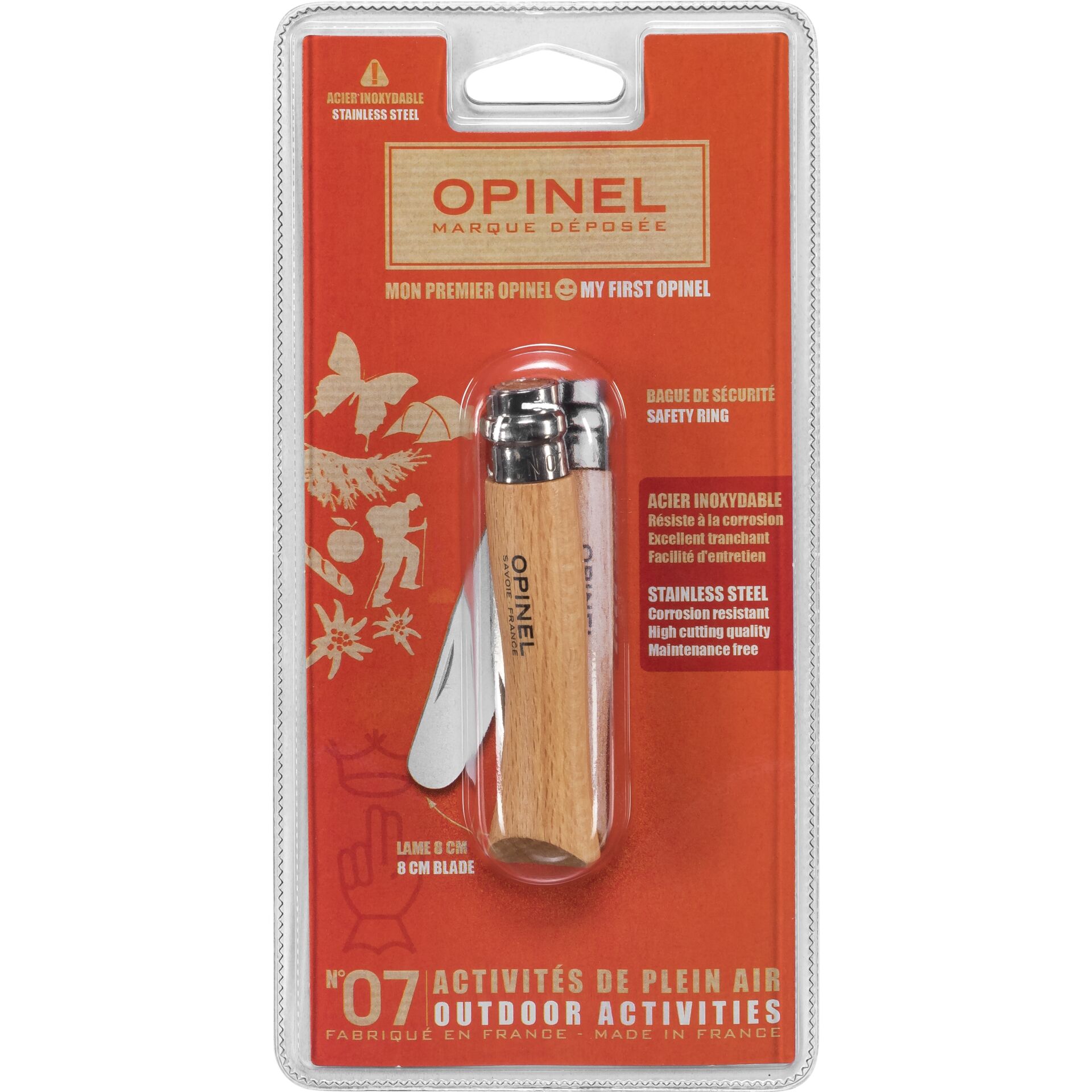 Opinel Kindermesser No. 7, natur