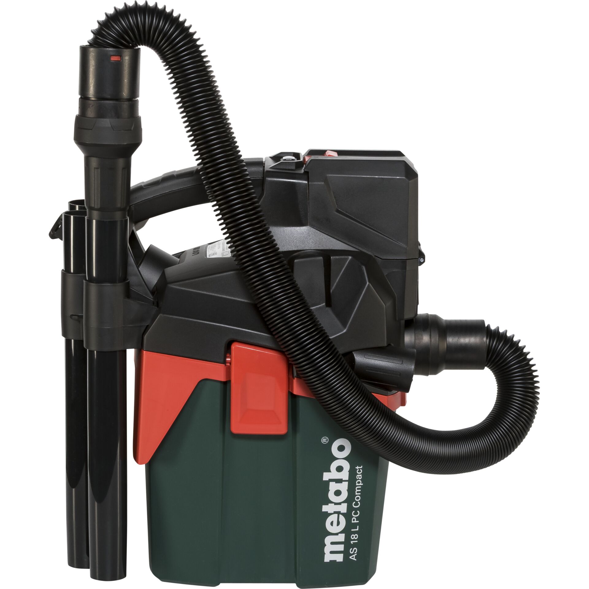 Metabo AS 18 L PC Compact Akkusauger mit Schlauch und Zubehör