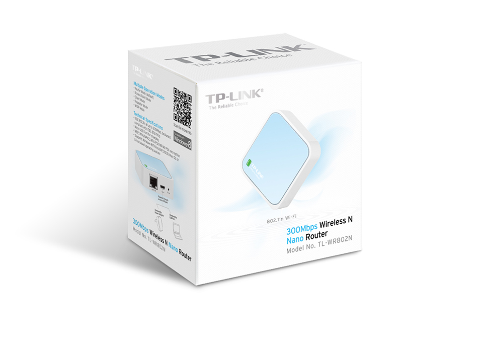 TP-LINK TL-WR802N WLAN-Router Einzelband (2,4GHz) Schnelles Ethernet Blau, Weiß