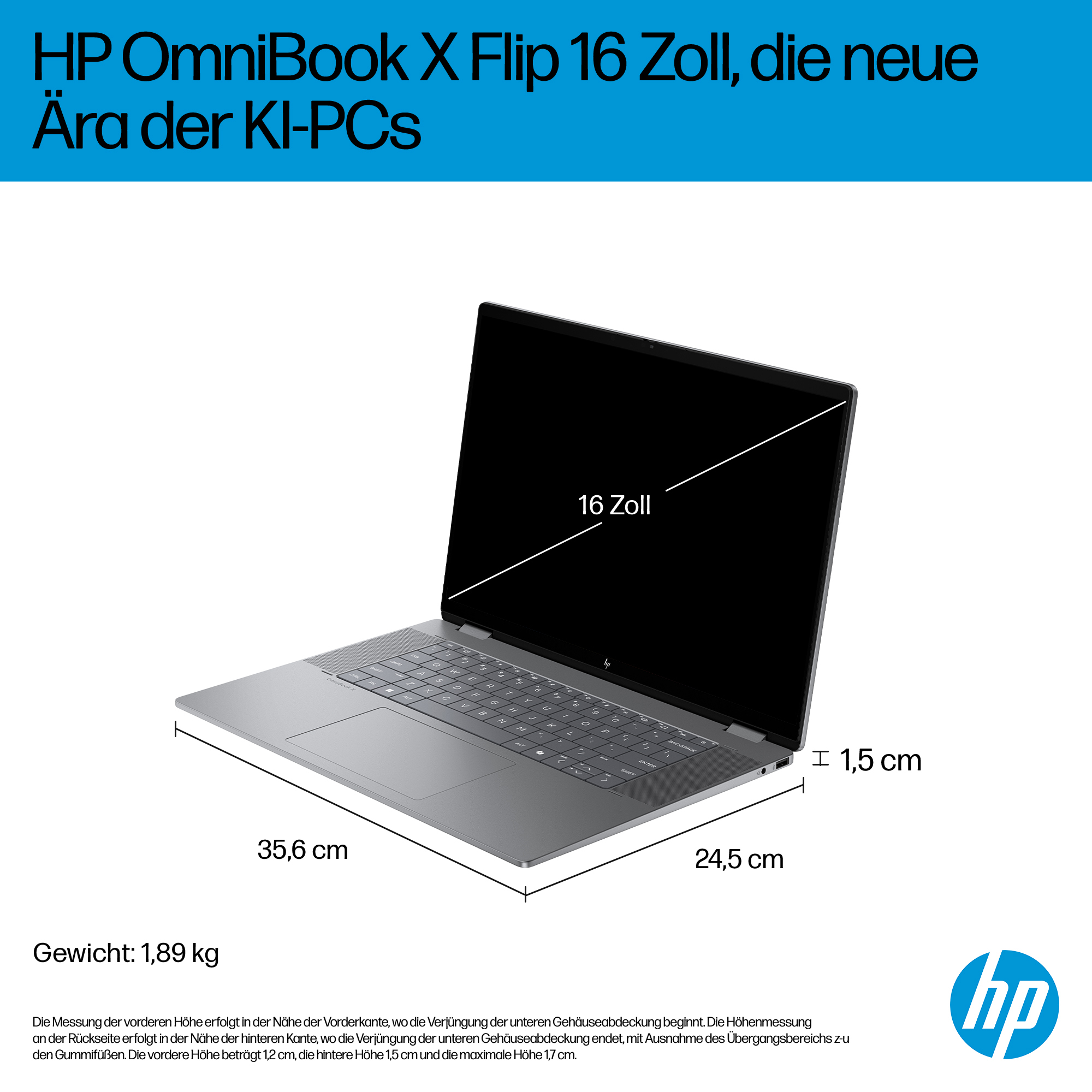 HP OmniBook X Flip 16-ar0655ng 40,6cm (16 ) AI5 16GB 512GB SSD c3e9347e571a6bf89c91ef325d9ac1216c0d5a8c