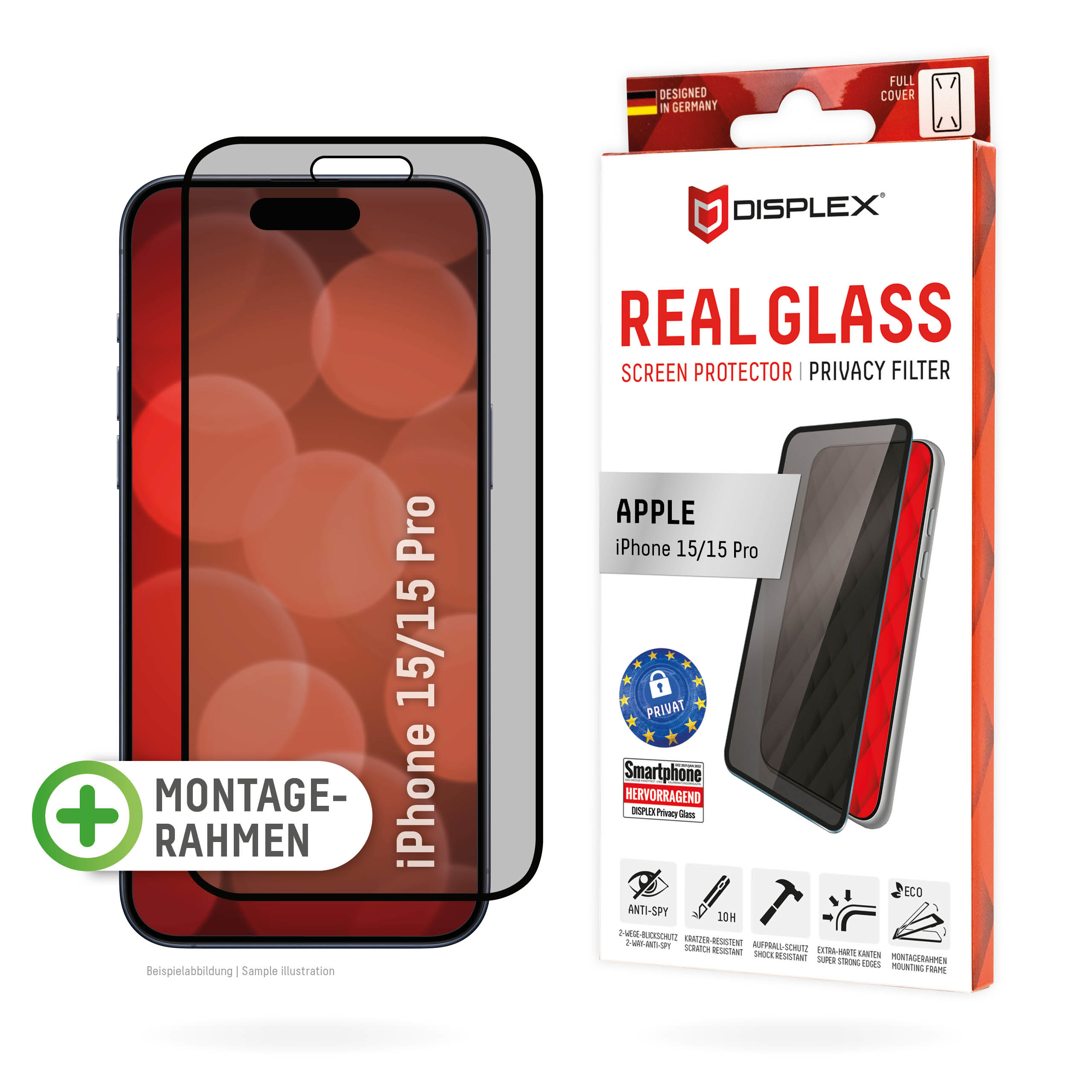 DISPLEX Privacy Glass iPhone 15/15 Pro c8ae168efbab5529f23cdd511e2cbfe0