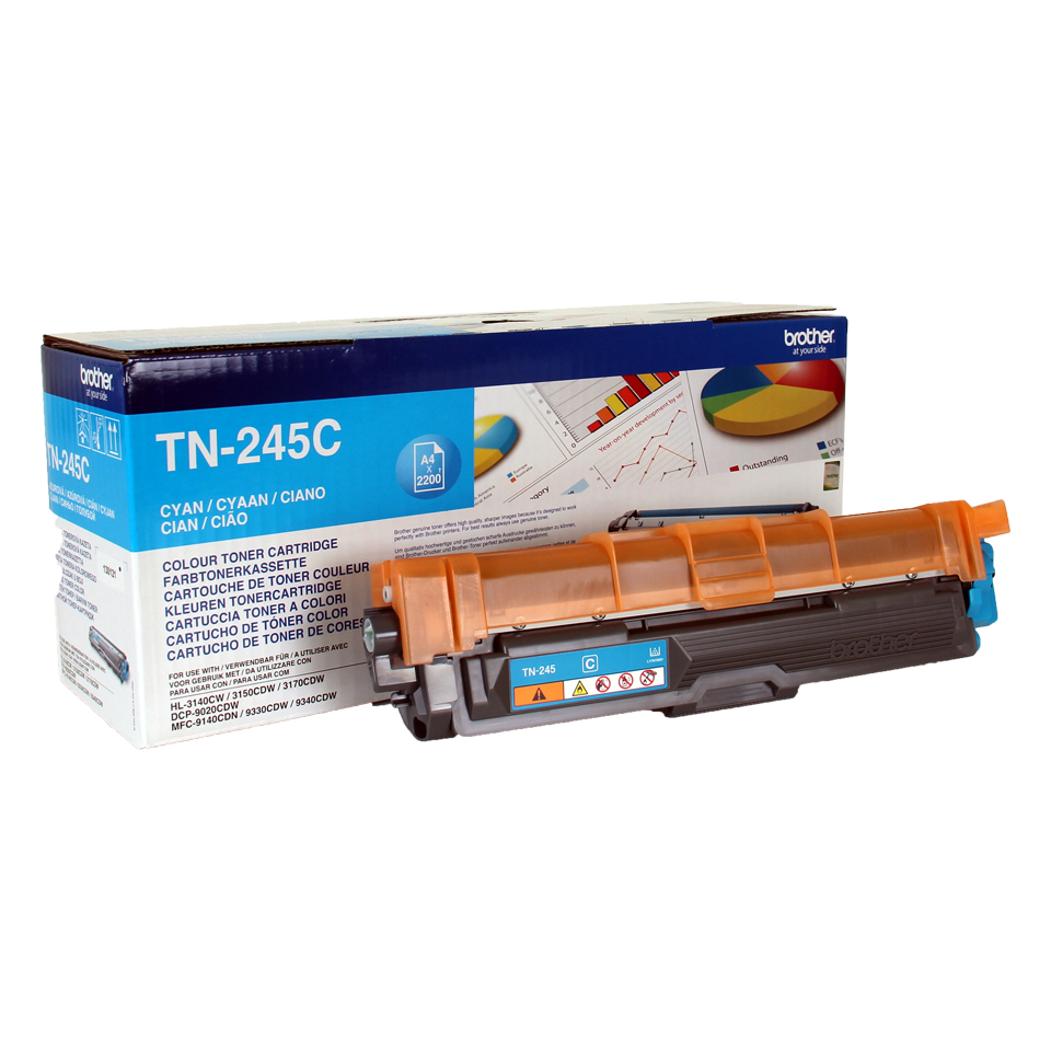 Brother TN-245C Lasertoner 2200Seiten Cyan Lasertoner / Patrone