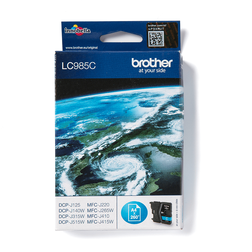 Brother Tintenpatrone LC-985C Cyan (ca. 260 Seiten) – Ansicht 1