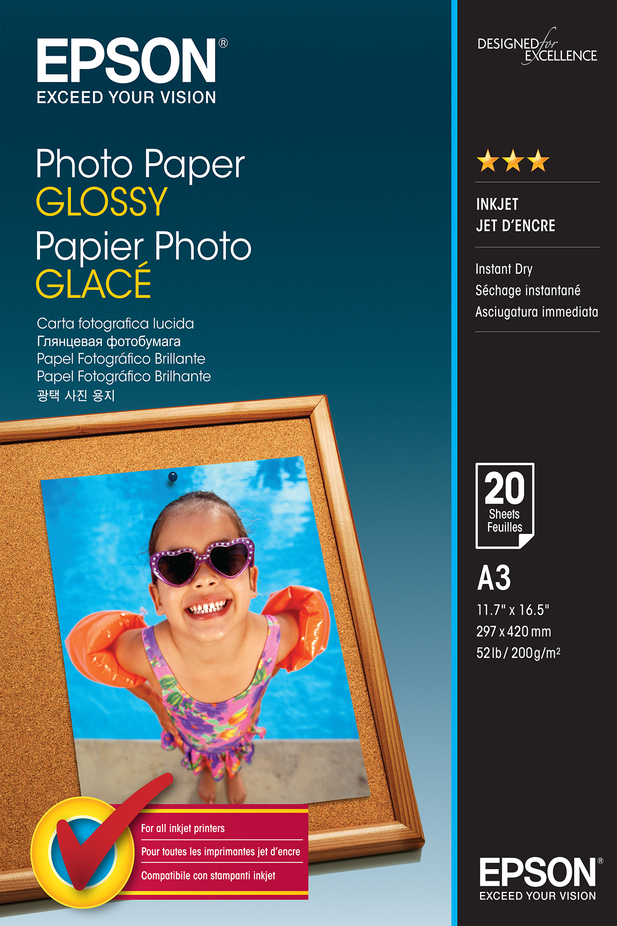 Epson Fotopapier glänzend C13S042536 -A3-20 Blatt- 19613204_5384017521