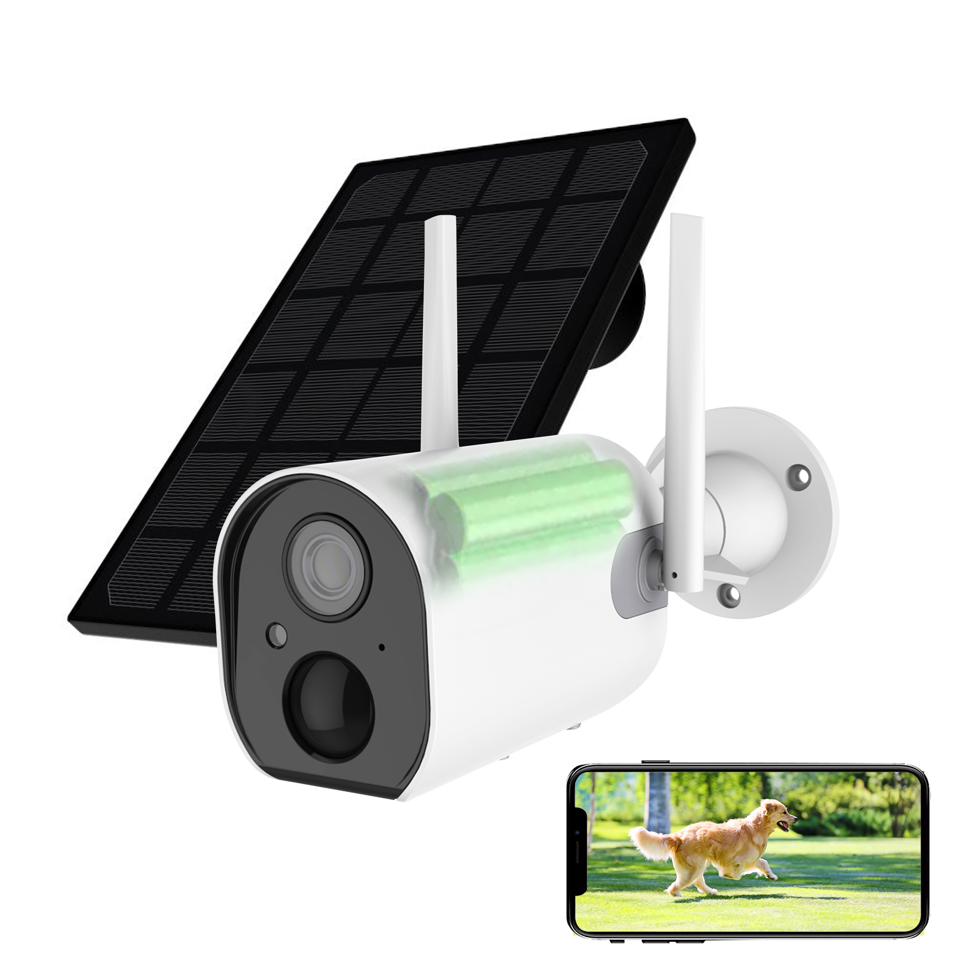 1_Main HiKam R8 Akku Wlan Kamera Außen mit Solarpanel