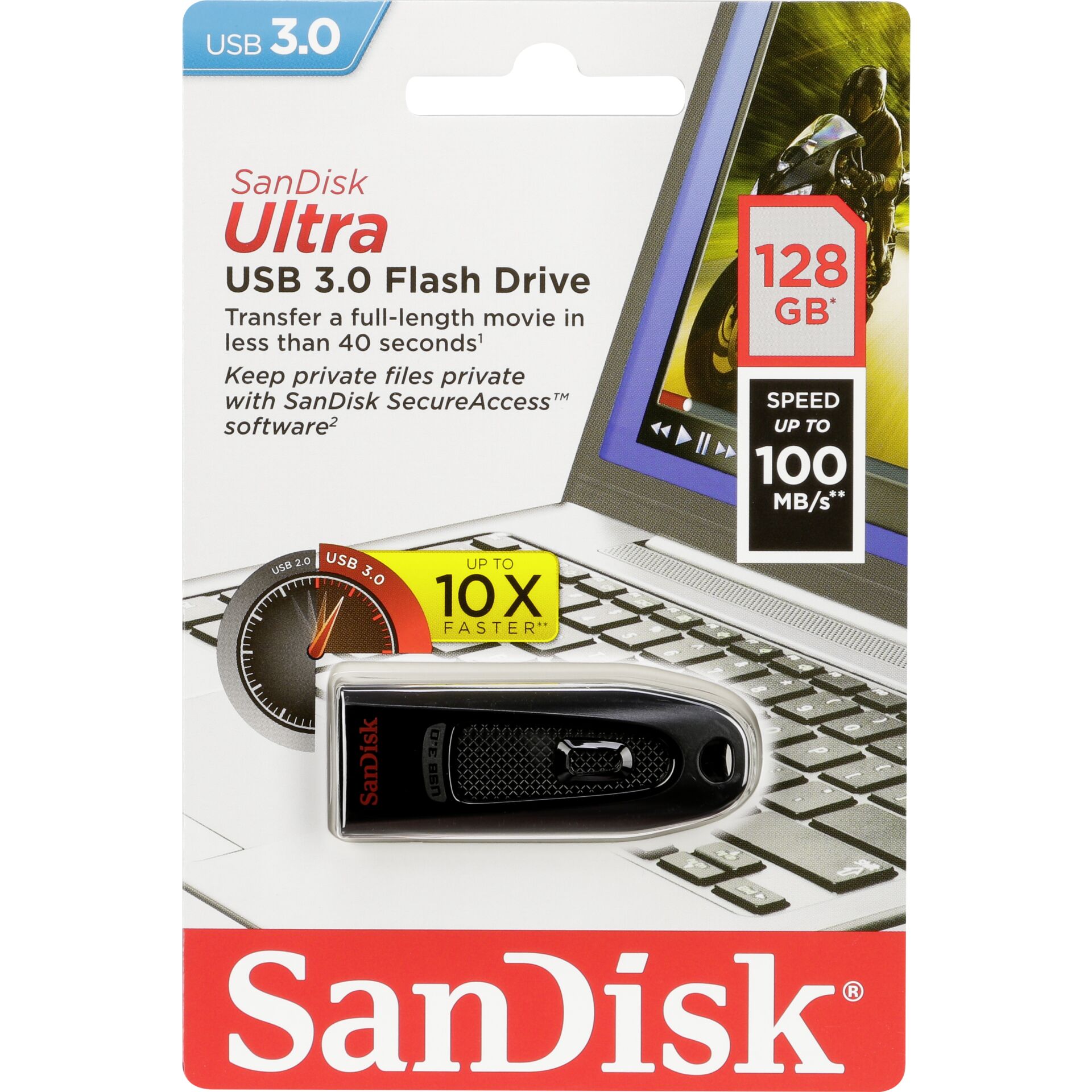 SanDisk Ultra USB 3.0      128GB up to 100MB/s    SDCZ48-128G-U46
