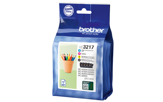 Brother LC-3217 550Seiten Schwarz, Cyan, Magenta, Gelb Tintenpatrone