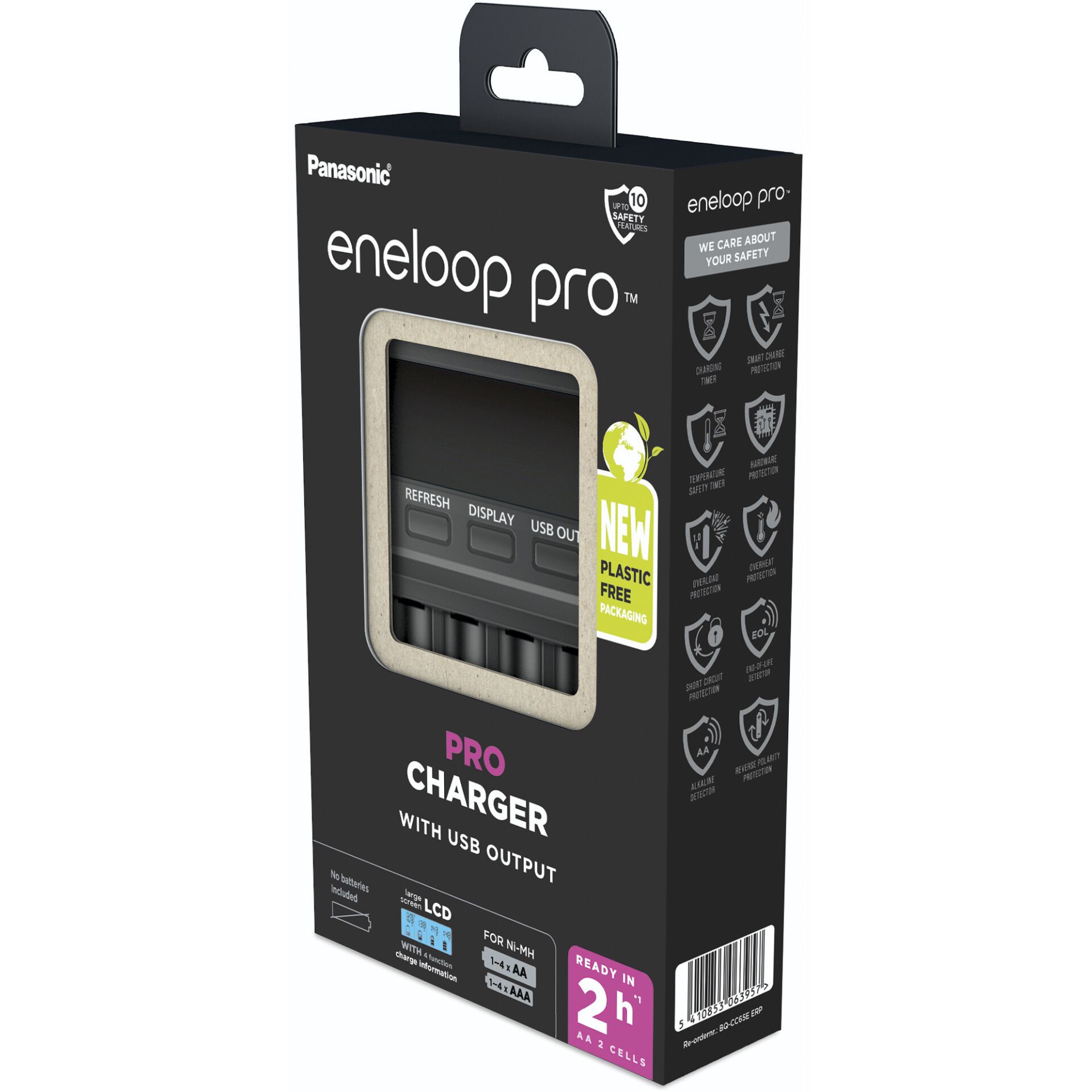 Pansonic Eneloop LCD PRO Charger BQ-CC65 ERP ohne Akkus