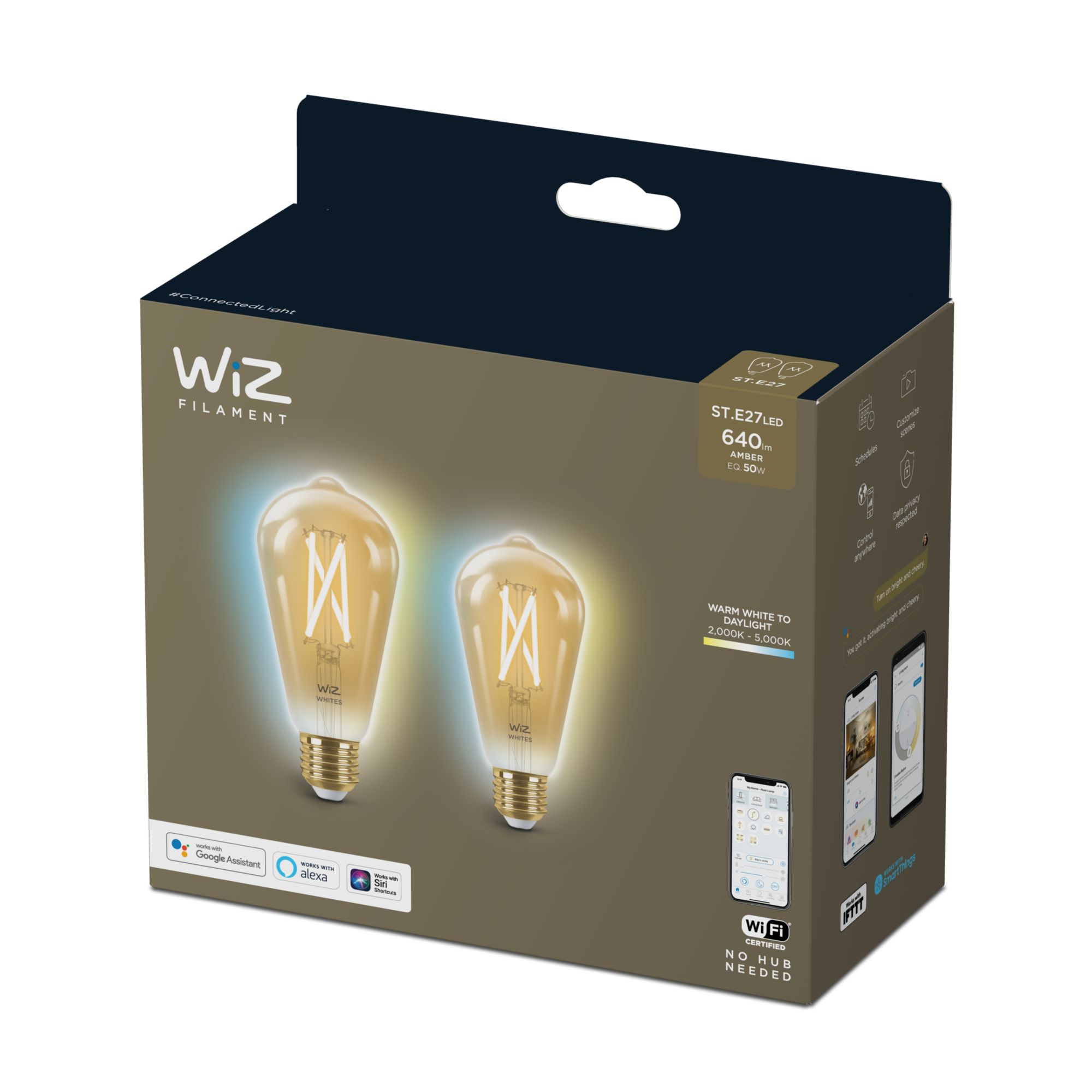 WiZ Filament 50W E27 Edison Amber PF Box Doppelpack 87224571_6842374681