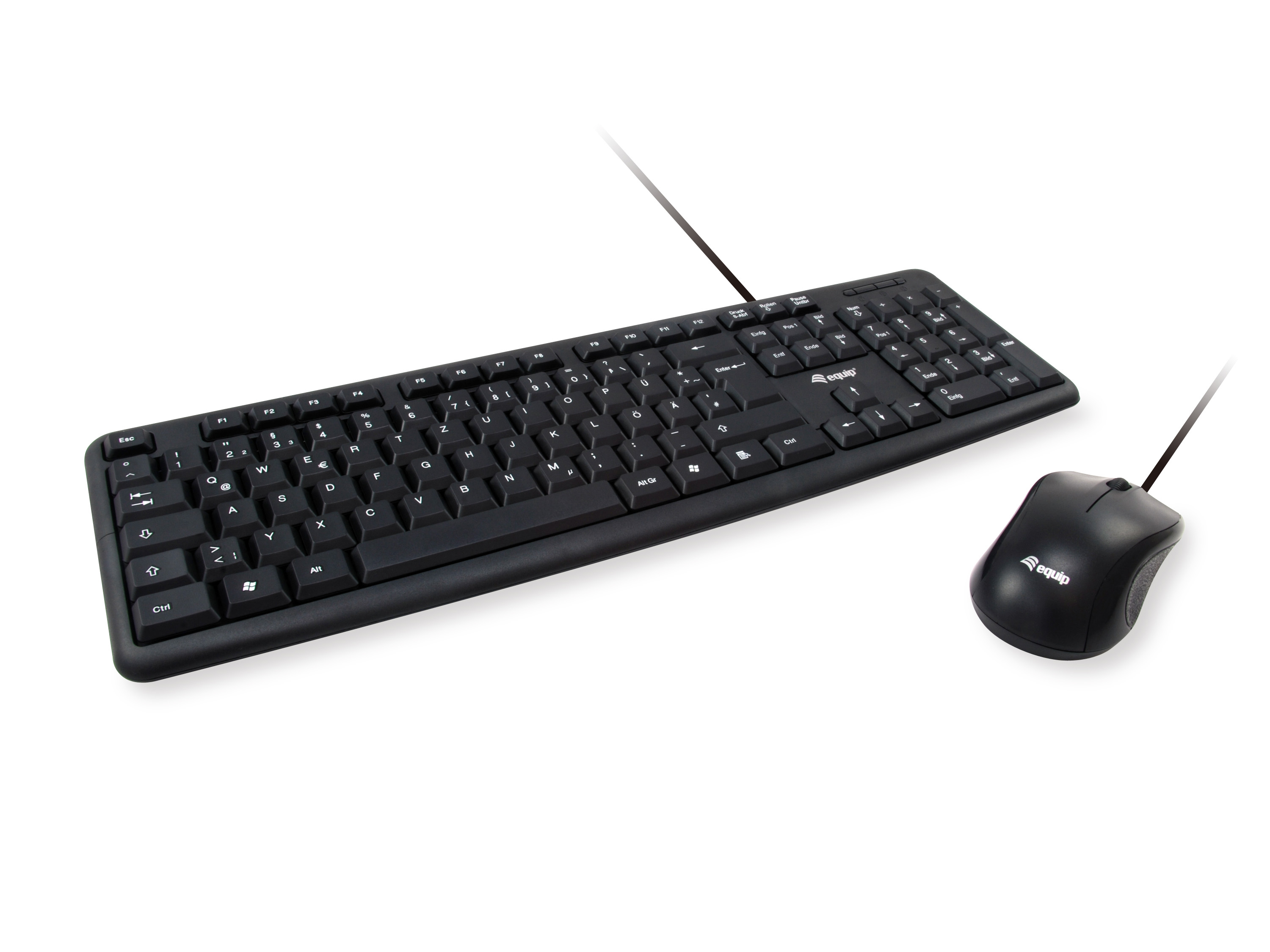 Equip 245200 Tastatur USB QWERTY Deutsch Schwarz