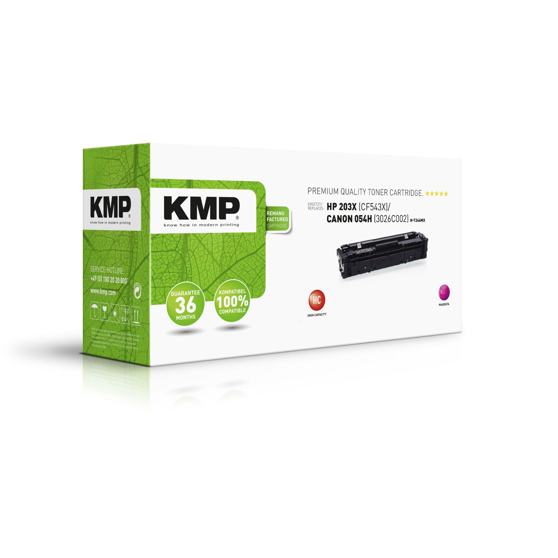 KMP H-T246MX Toner magenta kompatibel mit HP CF 543 X 448996_01