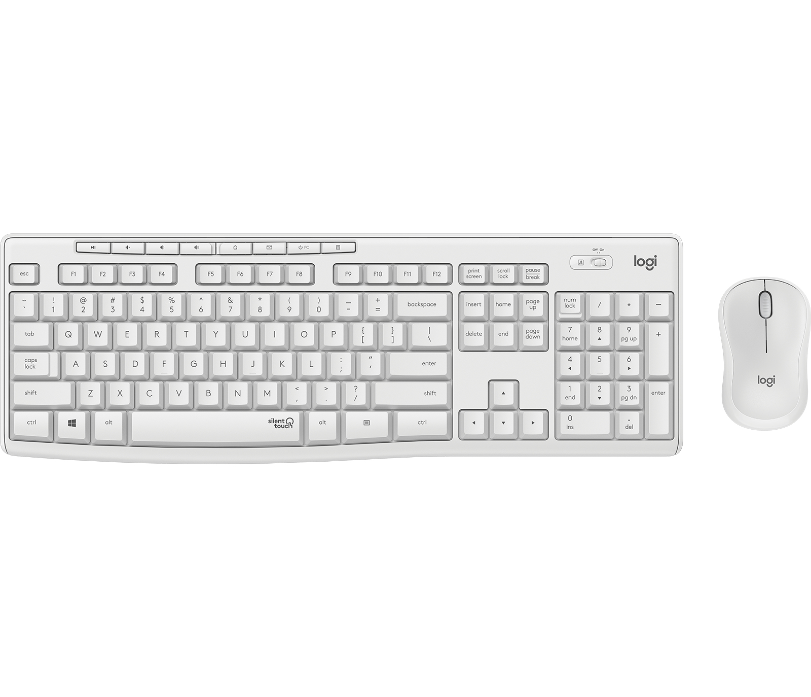 Logitech MK295 Silent Wireless Combo Tastatur RF Wireless QWERTZ Deutsch Weiß