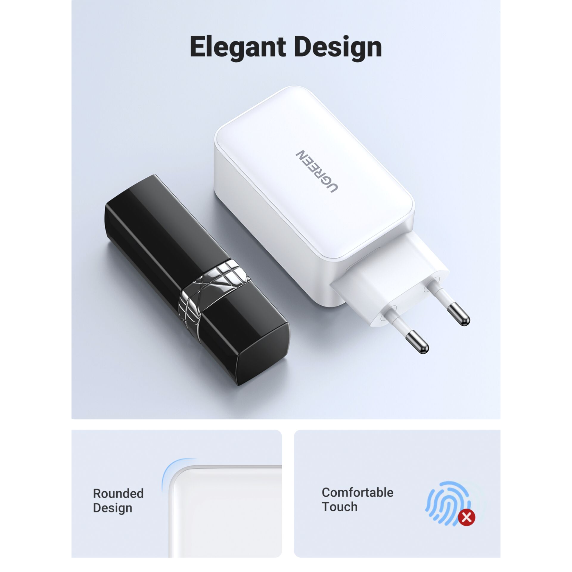 UGREEN Nexode USB-A+2*USB-C 65W GaN Tech Fast Charger White 784429_08