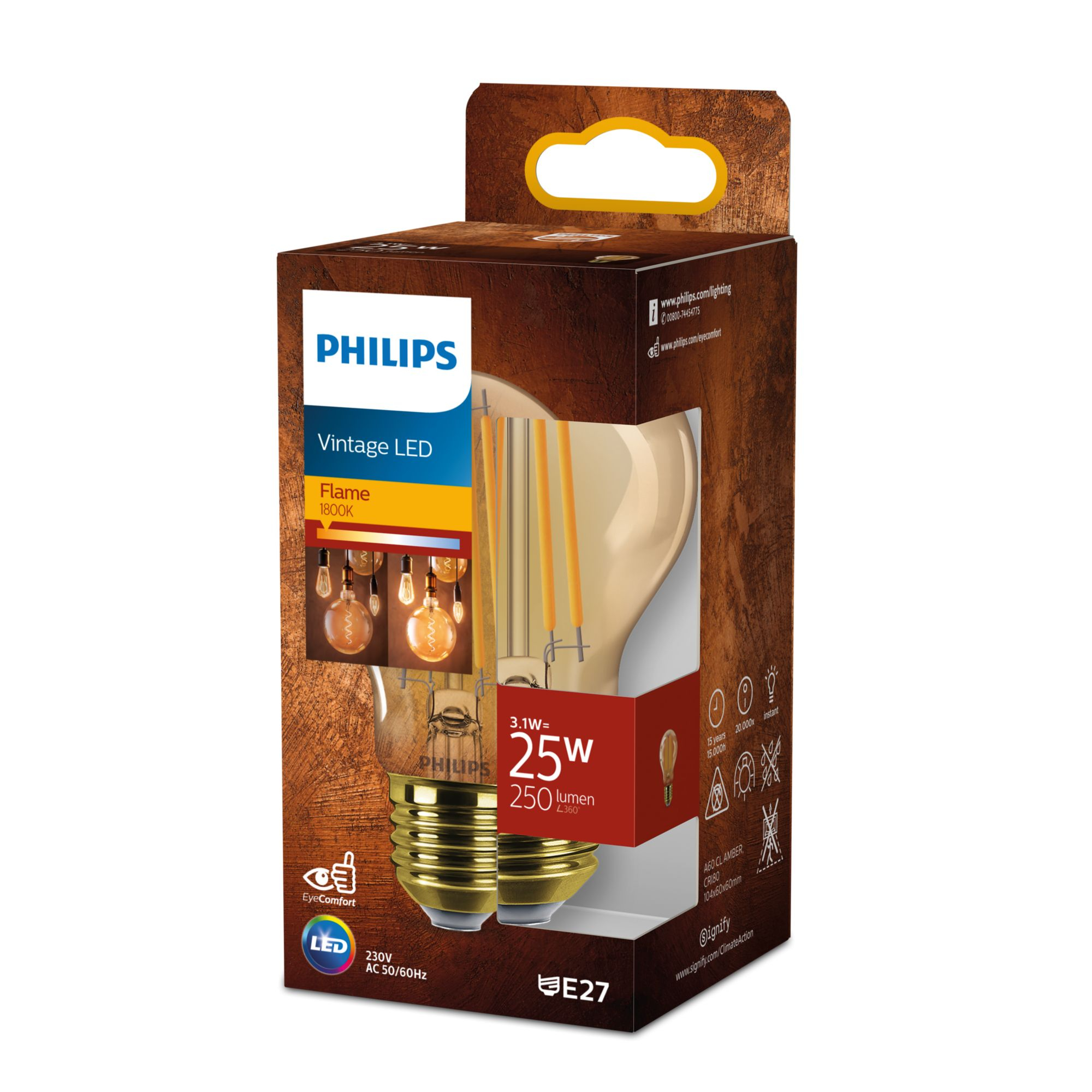Philips LED classic Dekolampe Gold 25W E27 warmweiß Birne 2cc04039d0173df4270b41f8a1ac265a330e7c7a