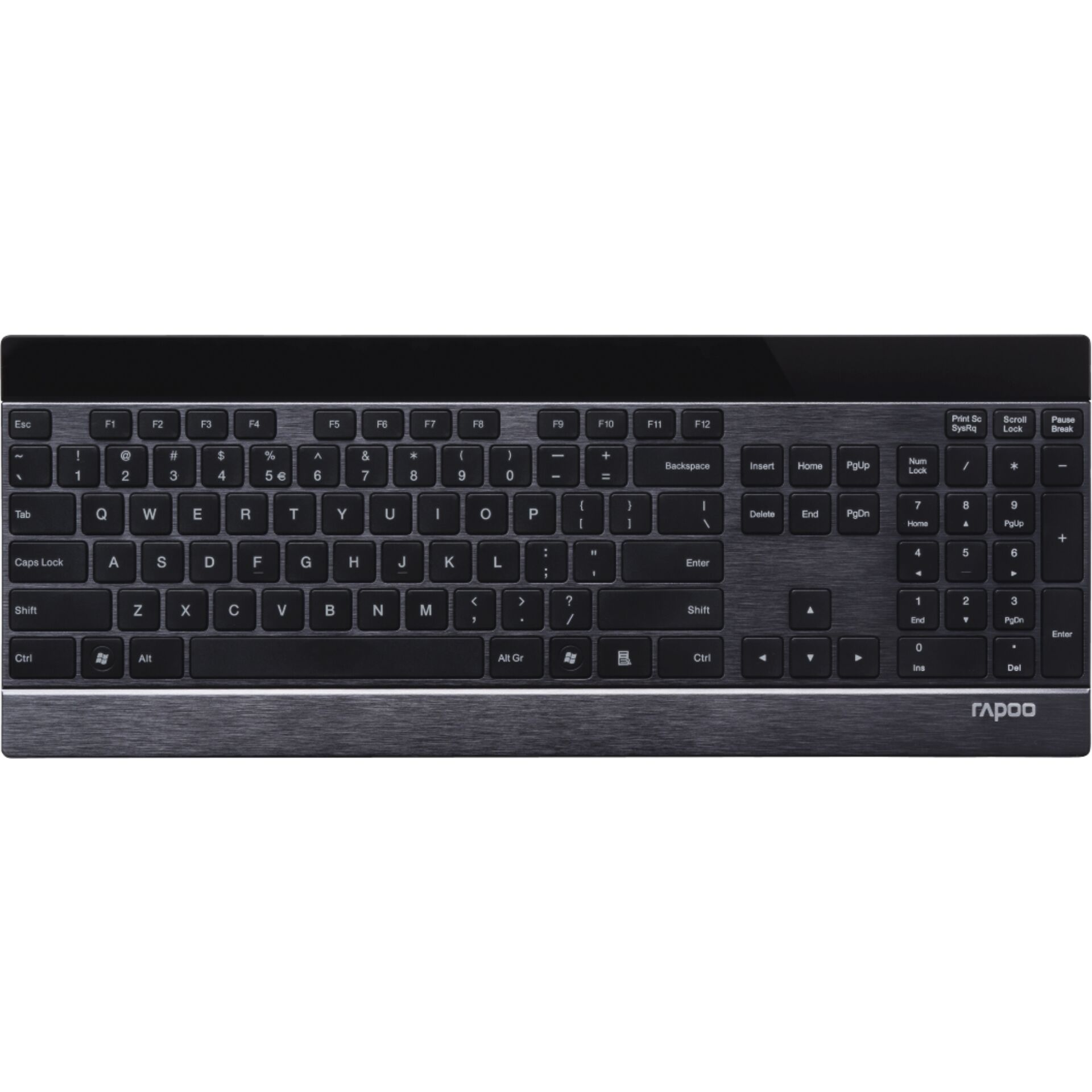 Rapoo E9270 Schwarz Kabellose Metall-Tastatur