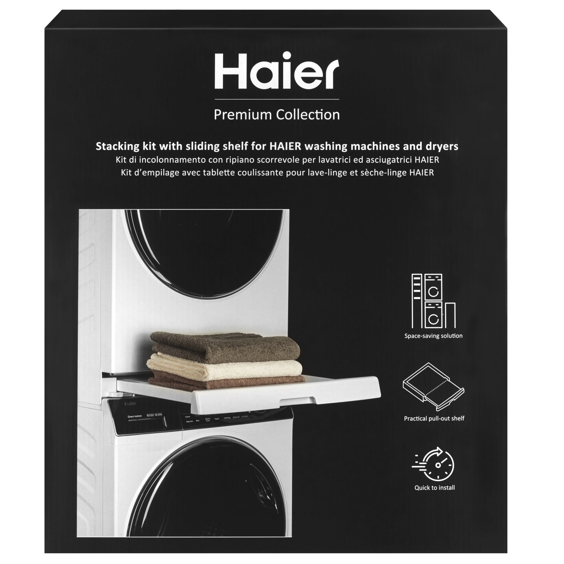 Haier Premium Collection Stacking Kit HASTKU10, weiß