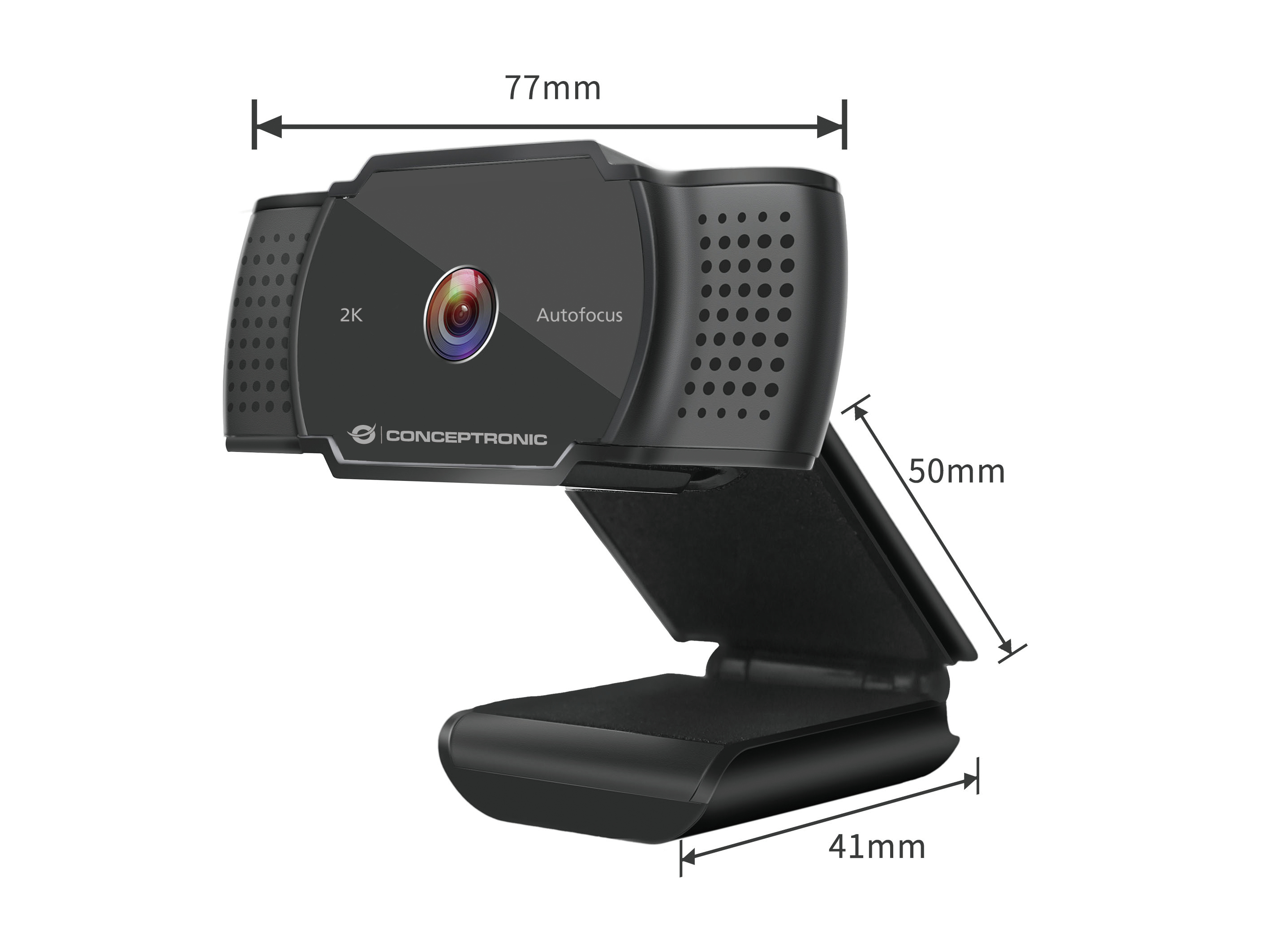 Conceptronic AMDIS02B Webcam 5 MP 2592 x 1944 Pixel USB 2.0 Schwarz