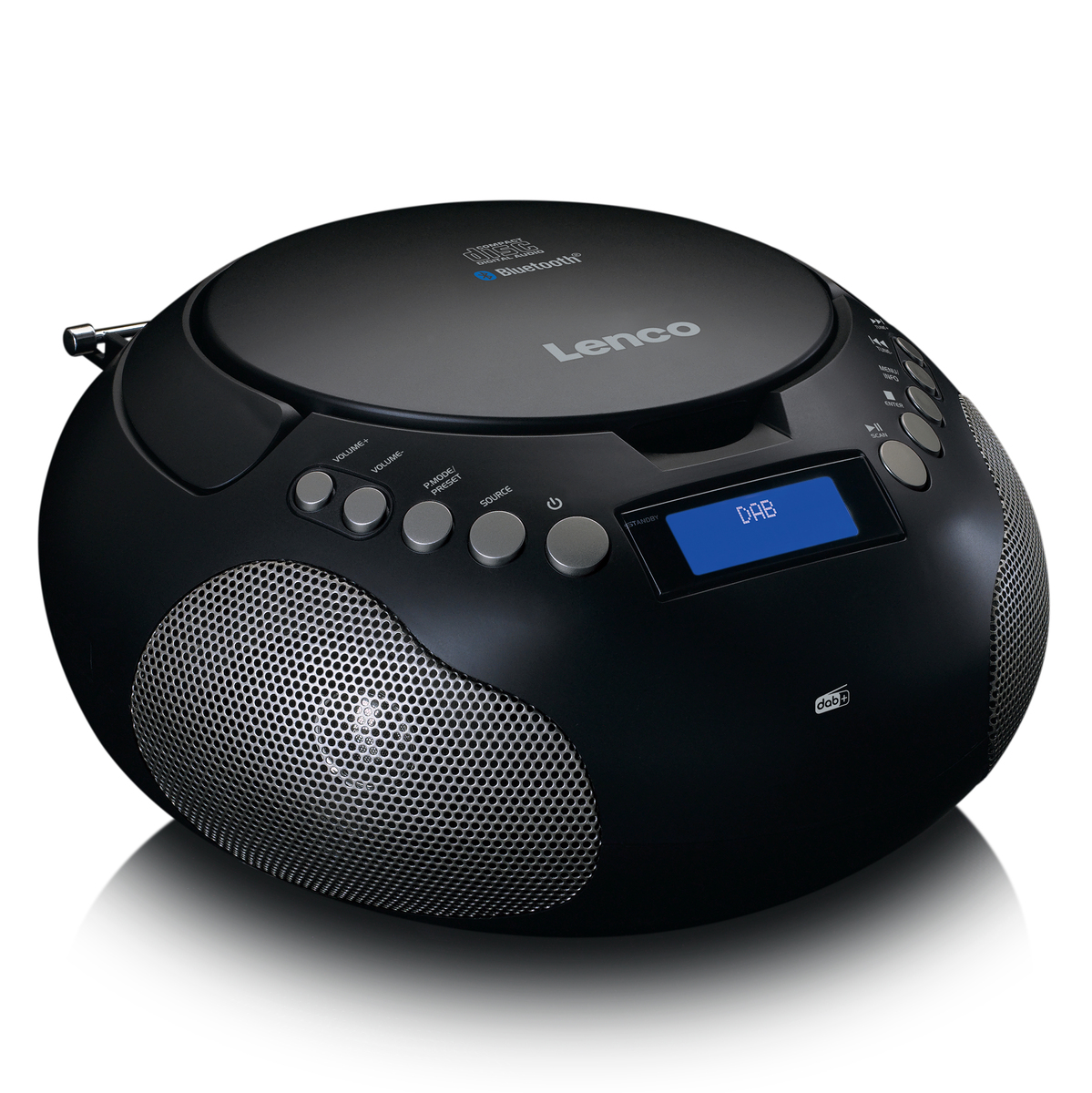 Lenco SCD-341BK Boombox mit DAB+/ FM radio und Bluetooth