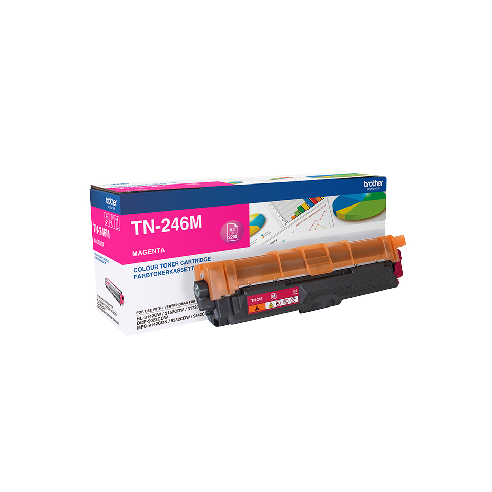Brother TN-246M Lasertoner 2200Seiten Magenta Lasertoner / Patrone