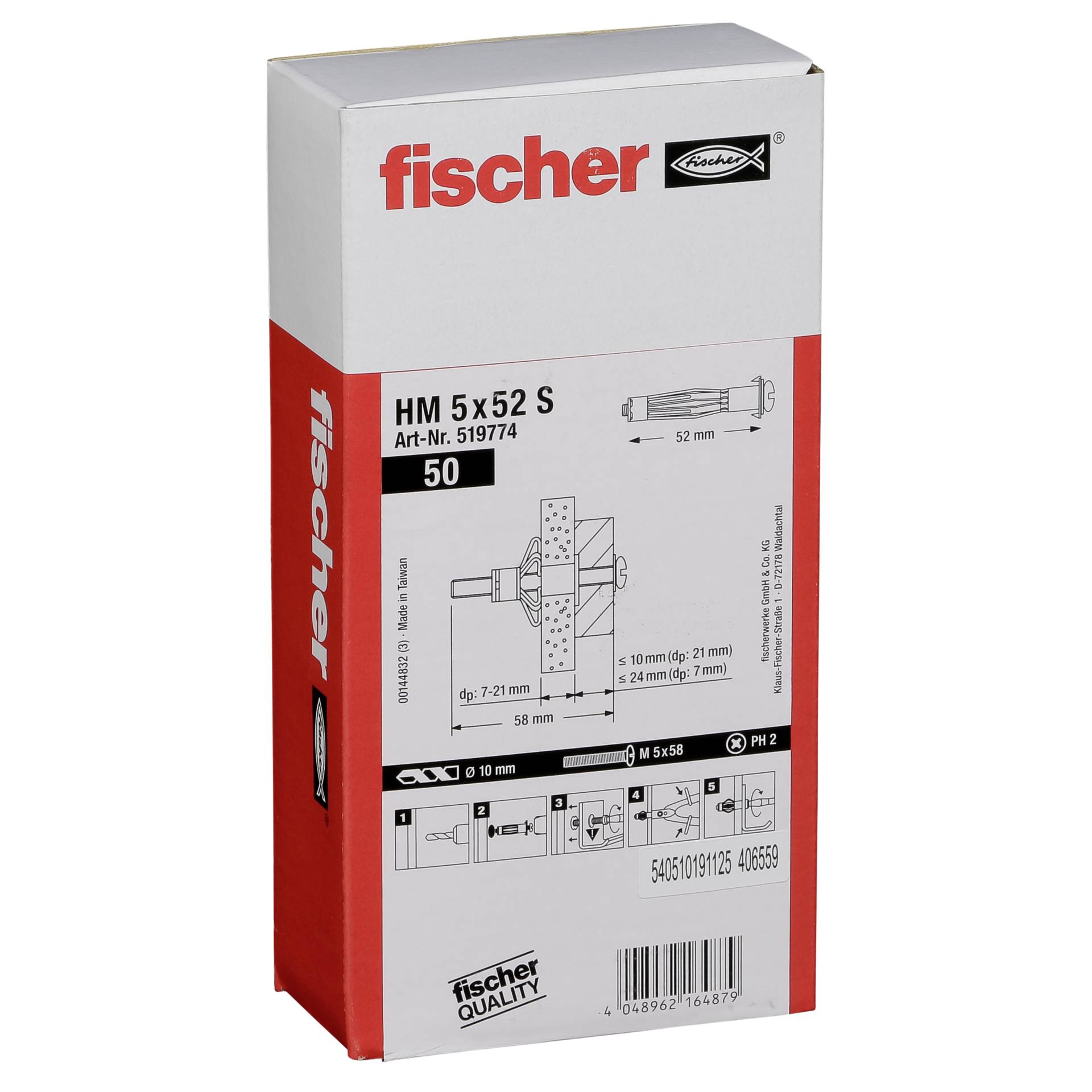 Fischer Hohlraum-Metalldübel HM