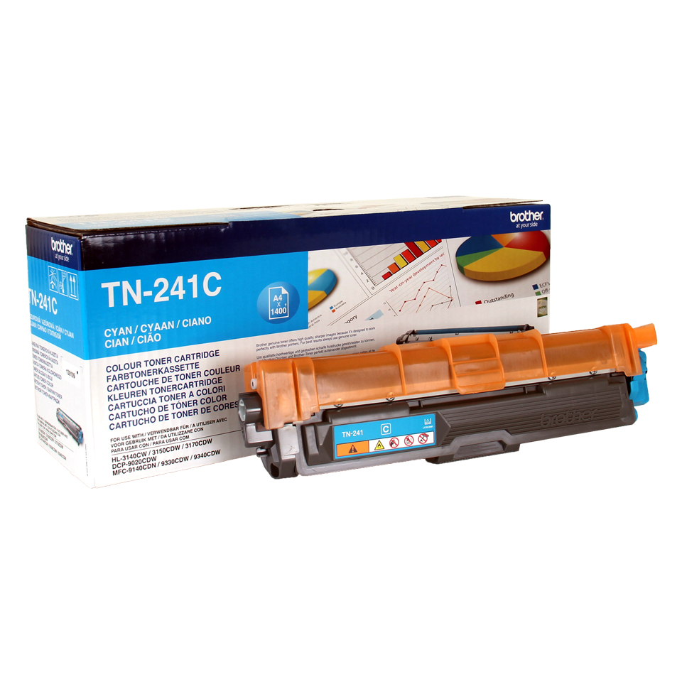 Brother TN-241C Laserpatrone 1400Seiten Cyan Lasertoner / Patrone
