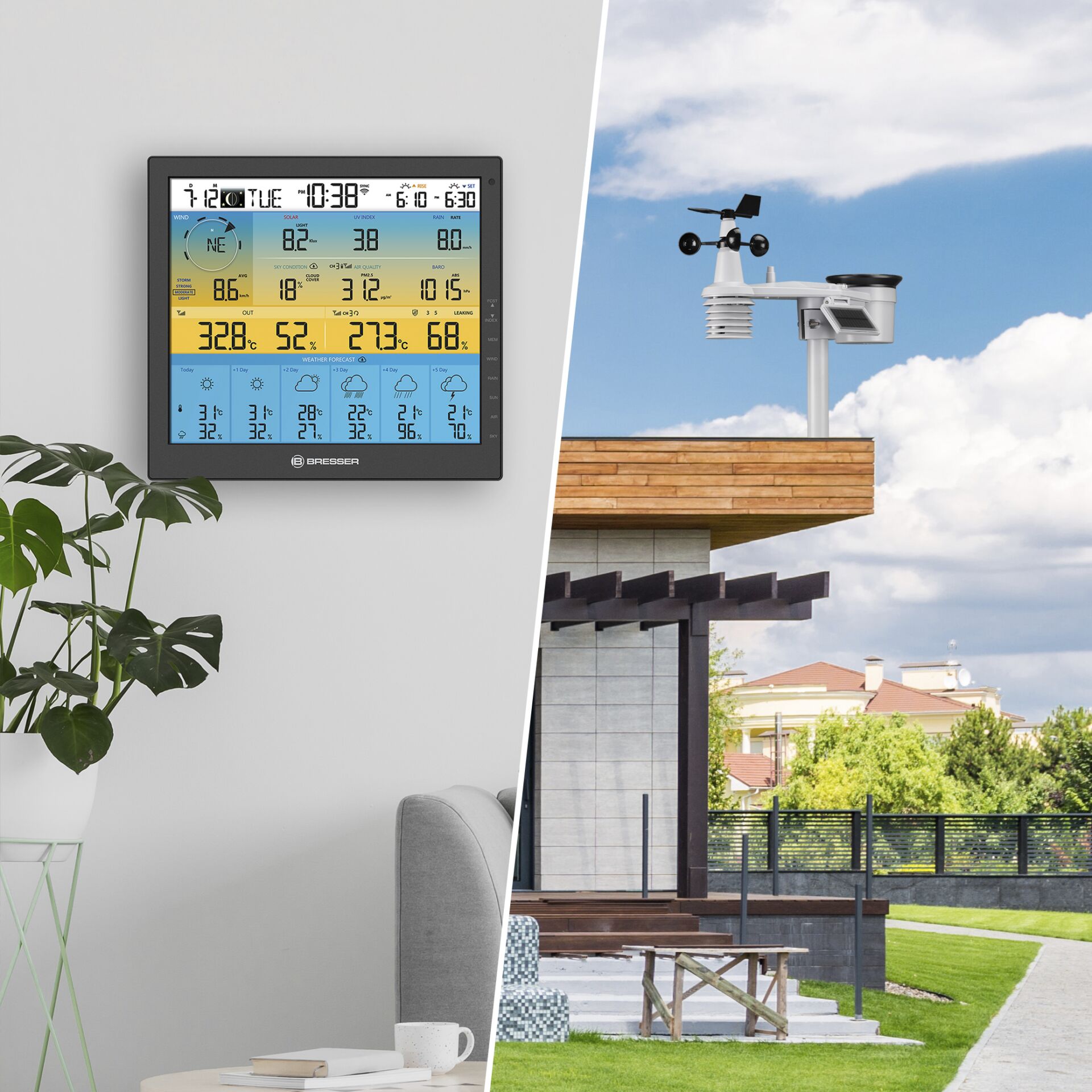 Bresser Wetter Center 7-in-1 solar 6-Tage 4cast Pro SF 816951_09